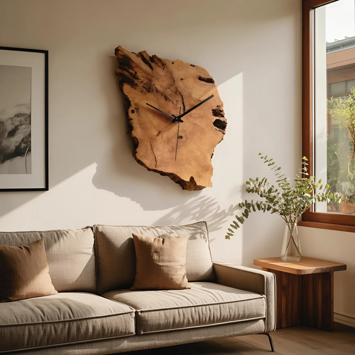 Modern Sculptural Wall Clock For Living Room