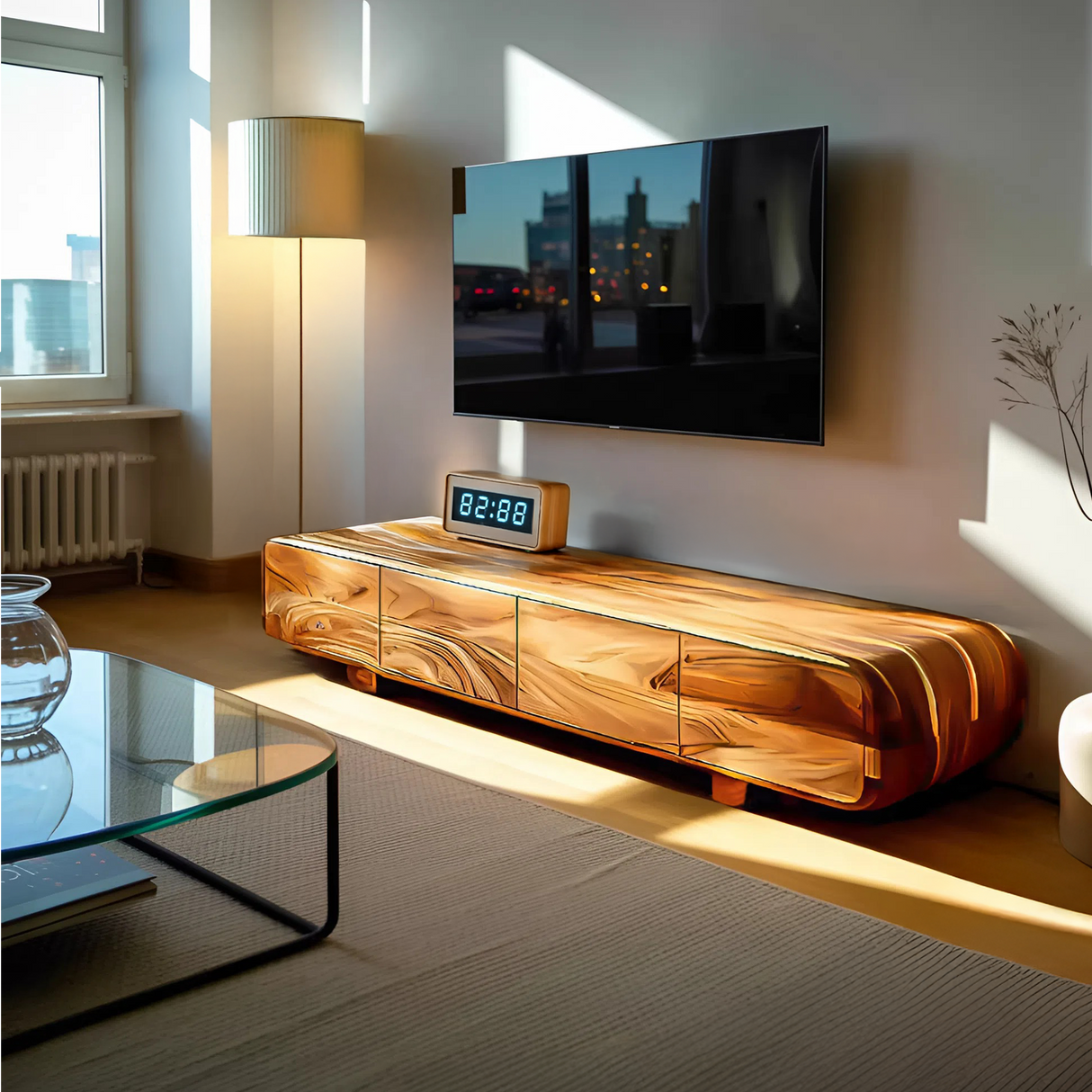 Rustic TV Cabinet With Natural Finishes For Living Room