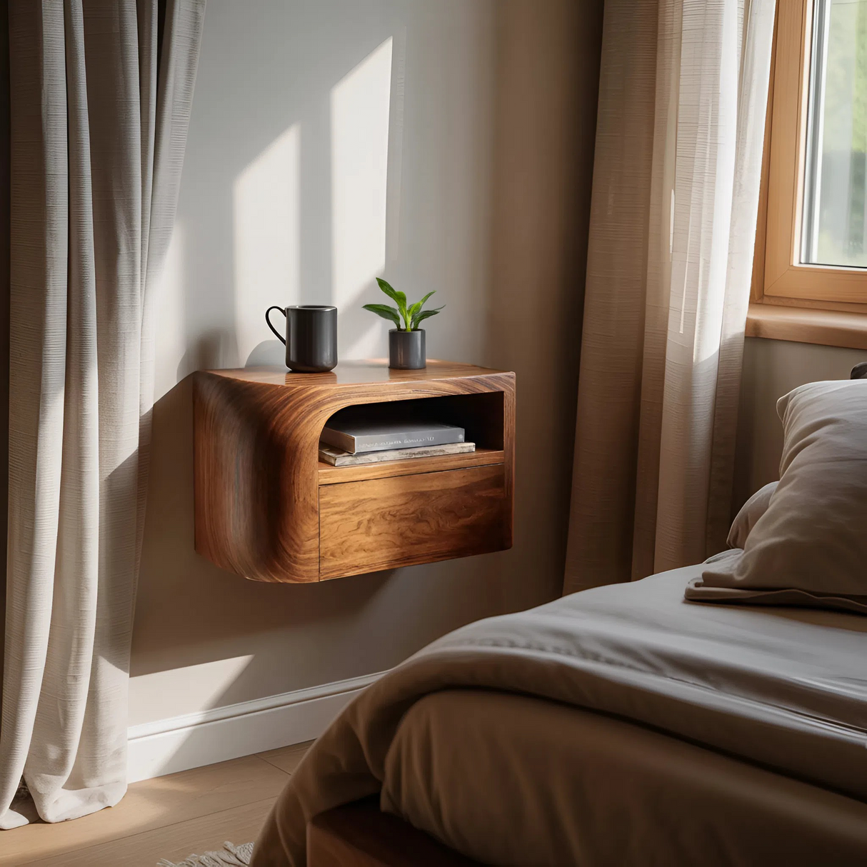 Modern Floating Nightstand For Bedroom
