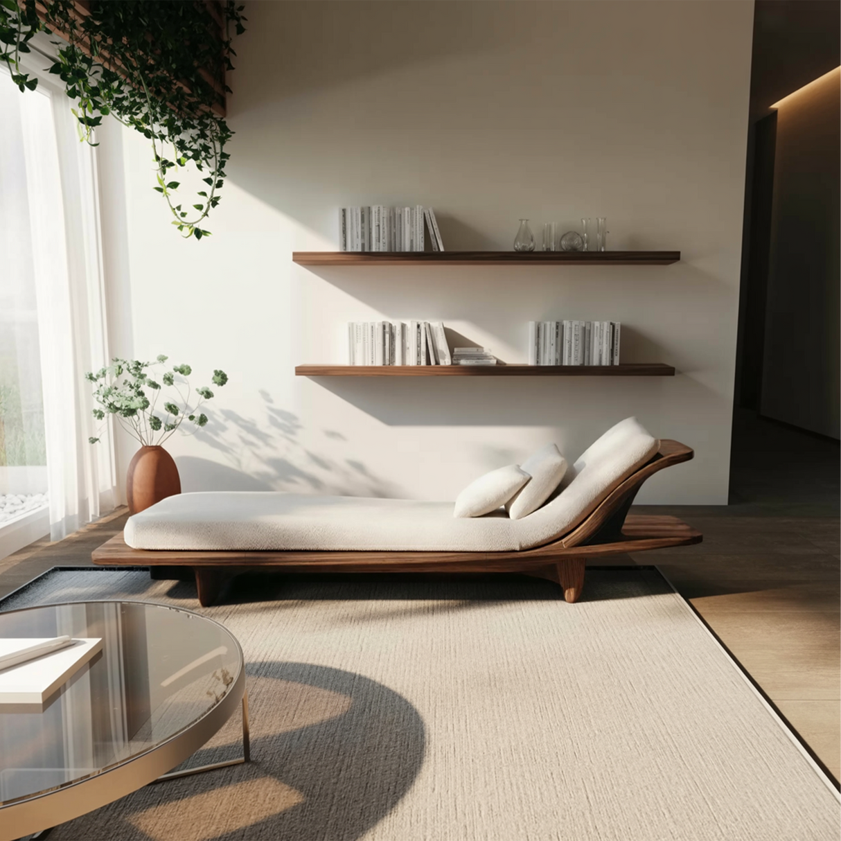 Rustic Solid Wood Garden Daybed For Bedroom Furniture Decoration