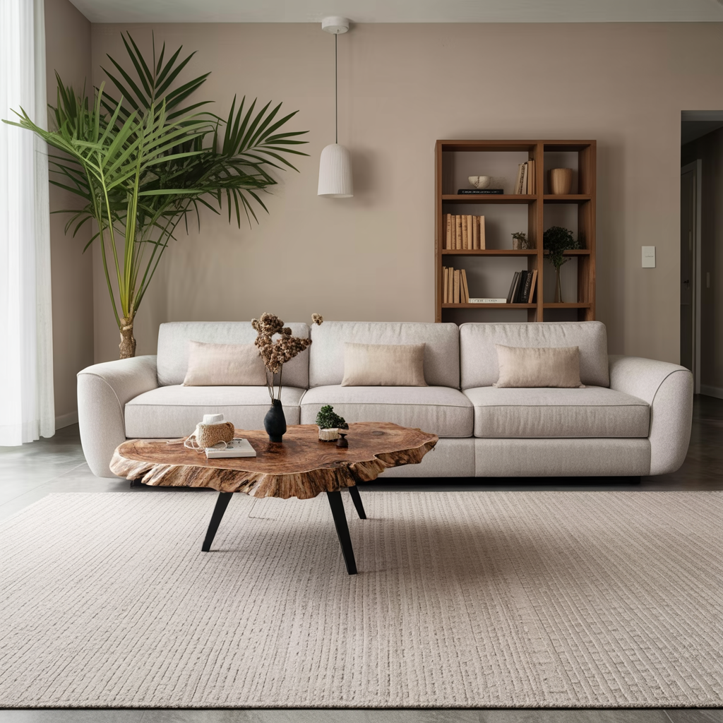 Mid Century Low Table For Minimalist Living Room