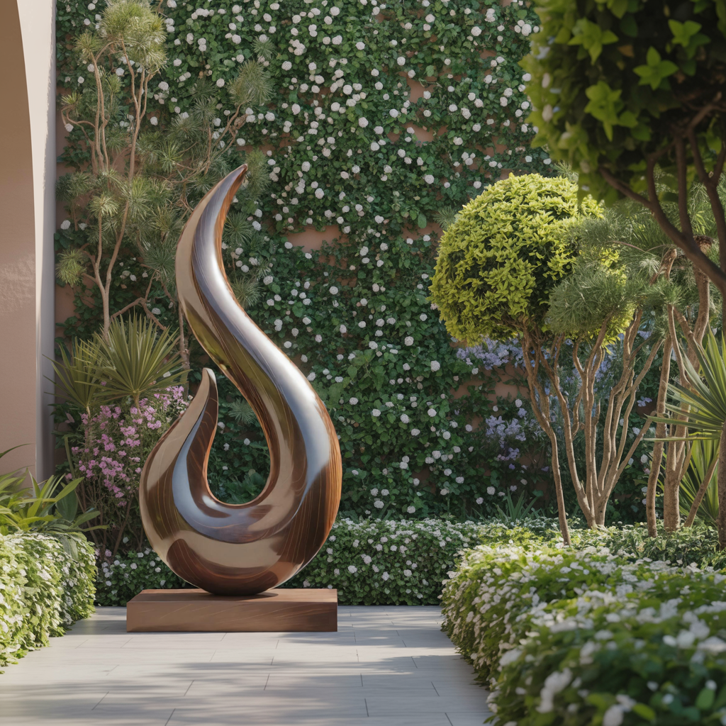 Handcrafted Abstract Sculpture For Outdoor Wall Design
