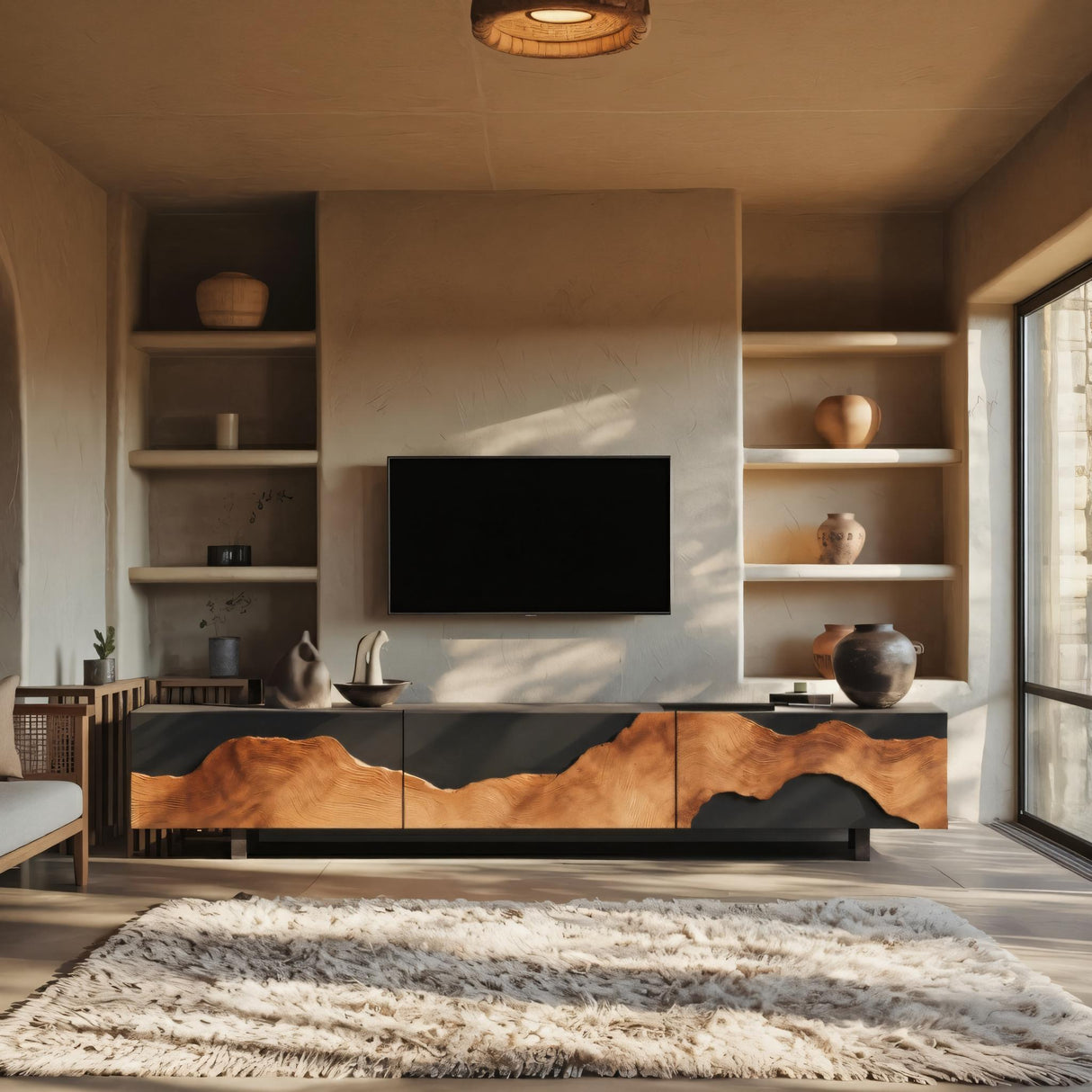 Handcrafted Farmhouse TV Console For Living Room