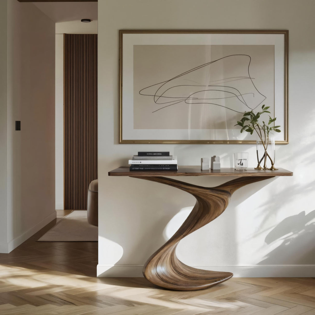 Rustic Console Table Entryway Design