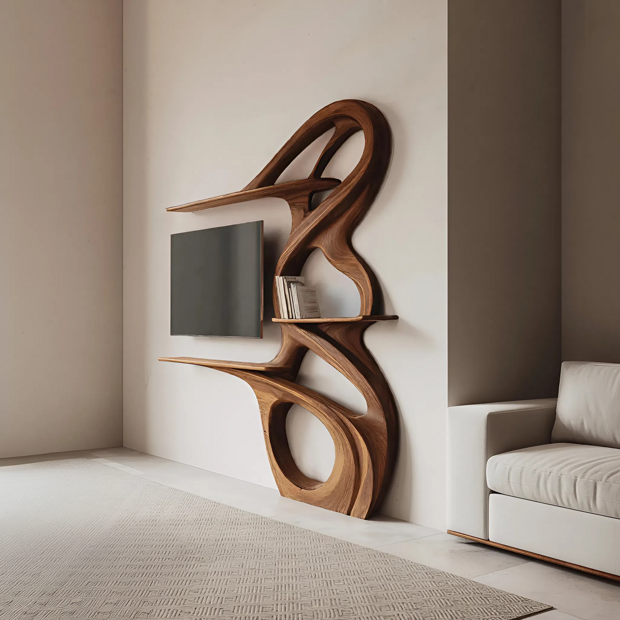 Minimalist TV Shelf Floating For Home Interior