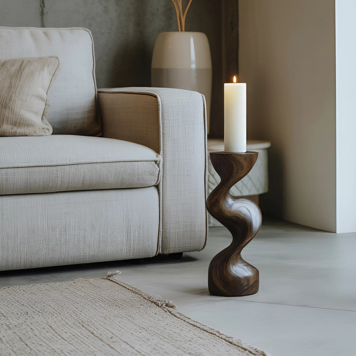 Mid Century Candle Holder For Living Room Modern Decor