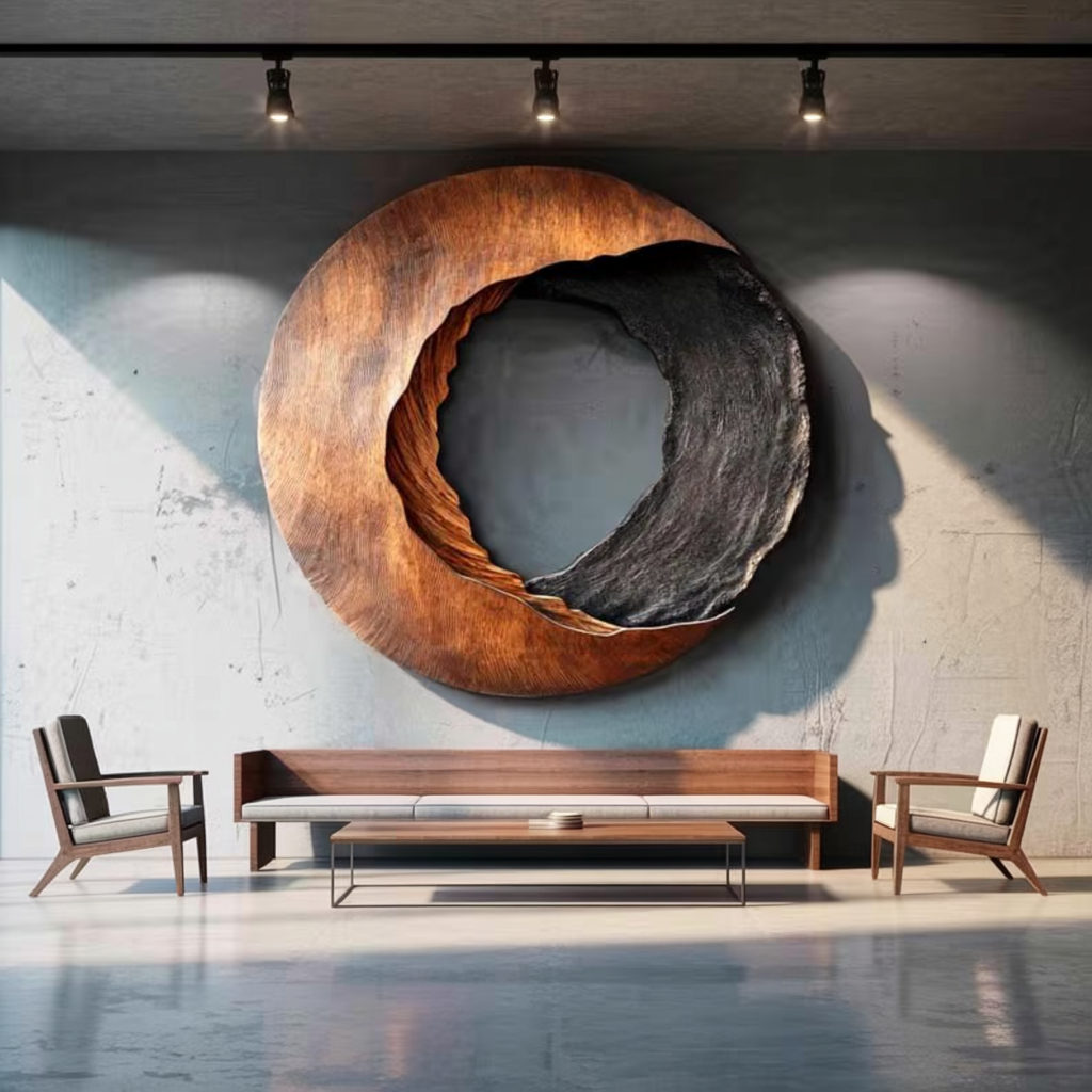 Handcrafted Solid Wood 3D Sculpture Wall Art For Home Living Room