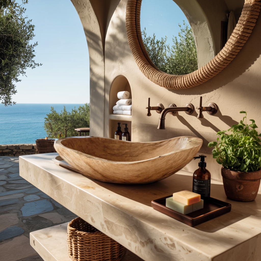 Wood Wash Basin Rustic Design For Farmhouse Bathroom