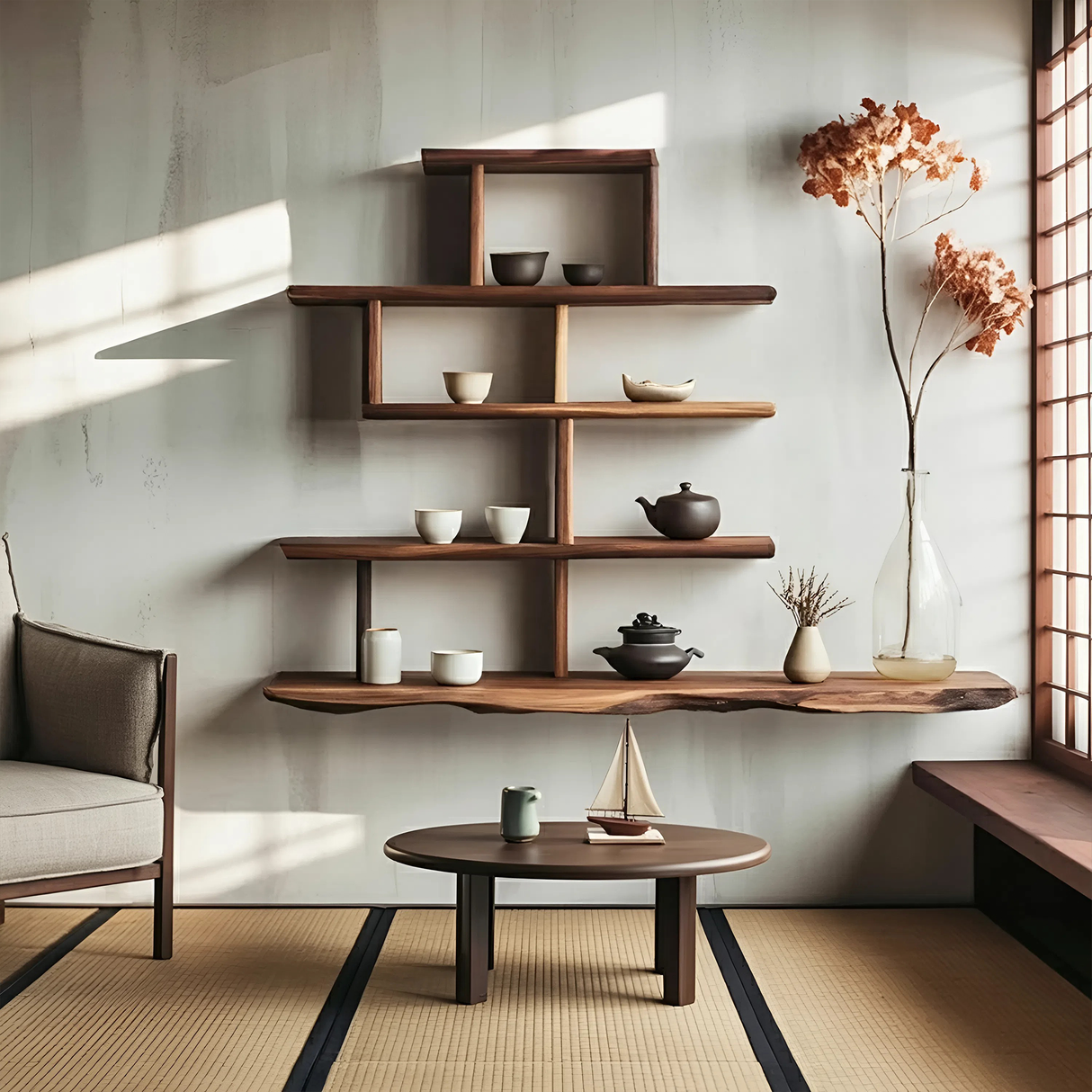 Farmhouse Live Edge Shelf For Bedroom Decor And Storage