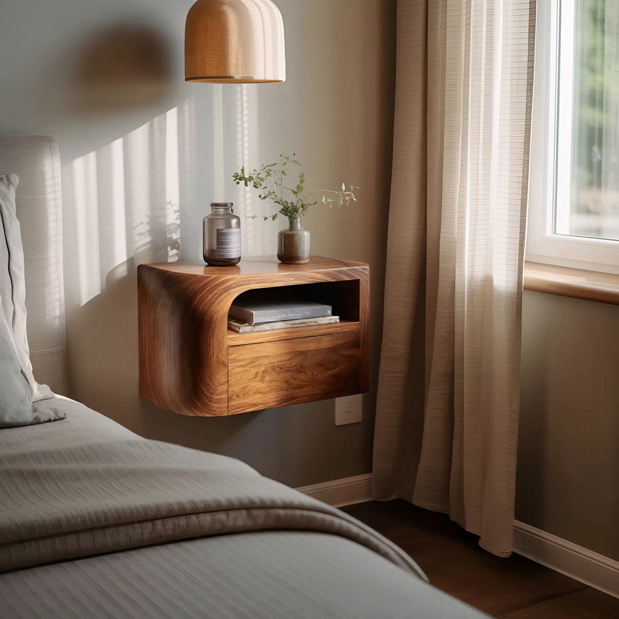 Modern Floating Nightstand For Bedroom