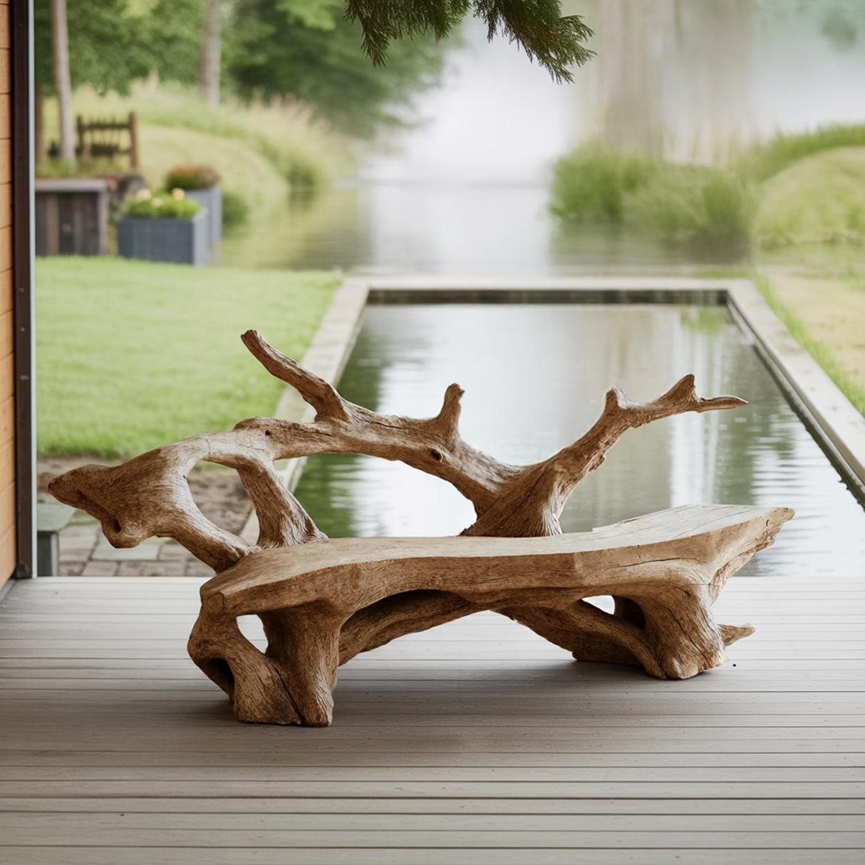 Farmhouse Live Edge Bench Outdoor Decor For Unique Garden Spaces