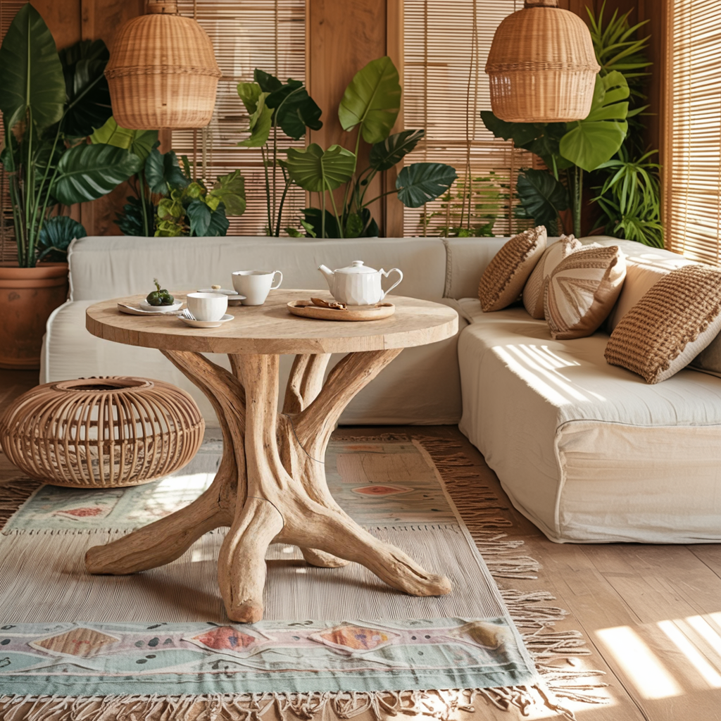 Mid Century Solid Wood End Table Chic Living