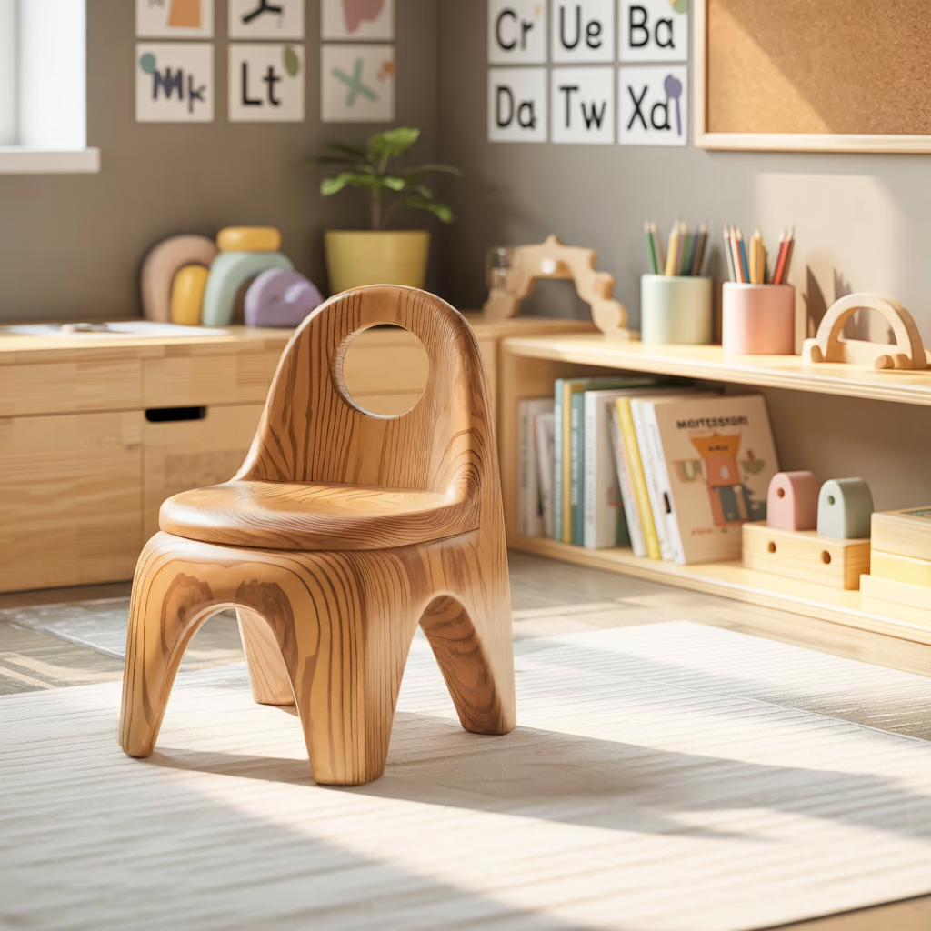Montessori Toddler Chair Ergonomic Seat Playroom Or Preschool
