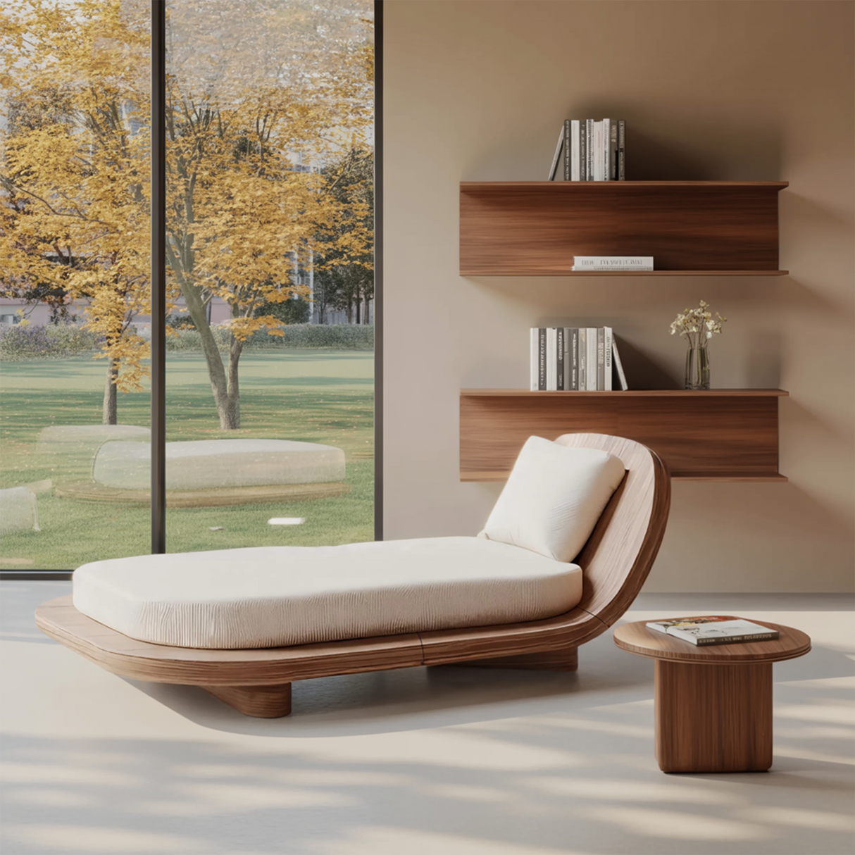 Handcrafted Wooden Daybed For Patio Furniture And Outdoor Decor