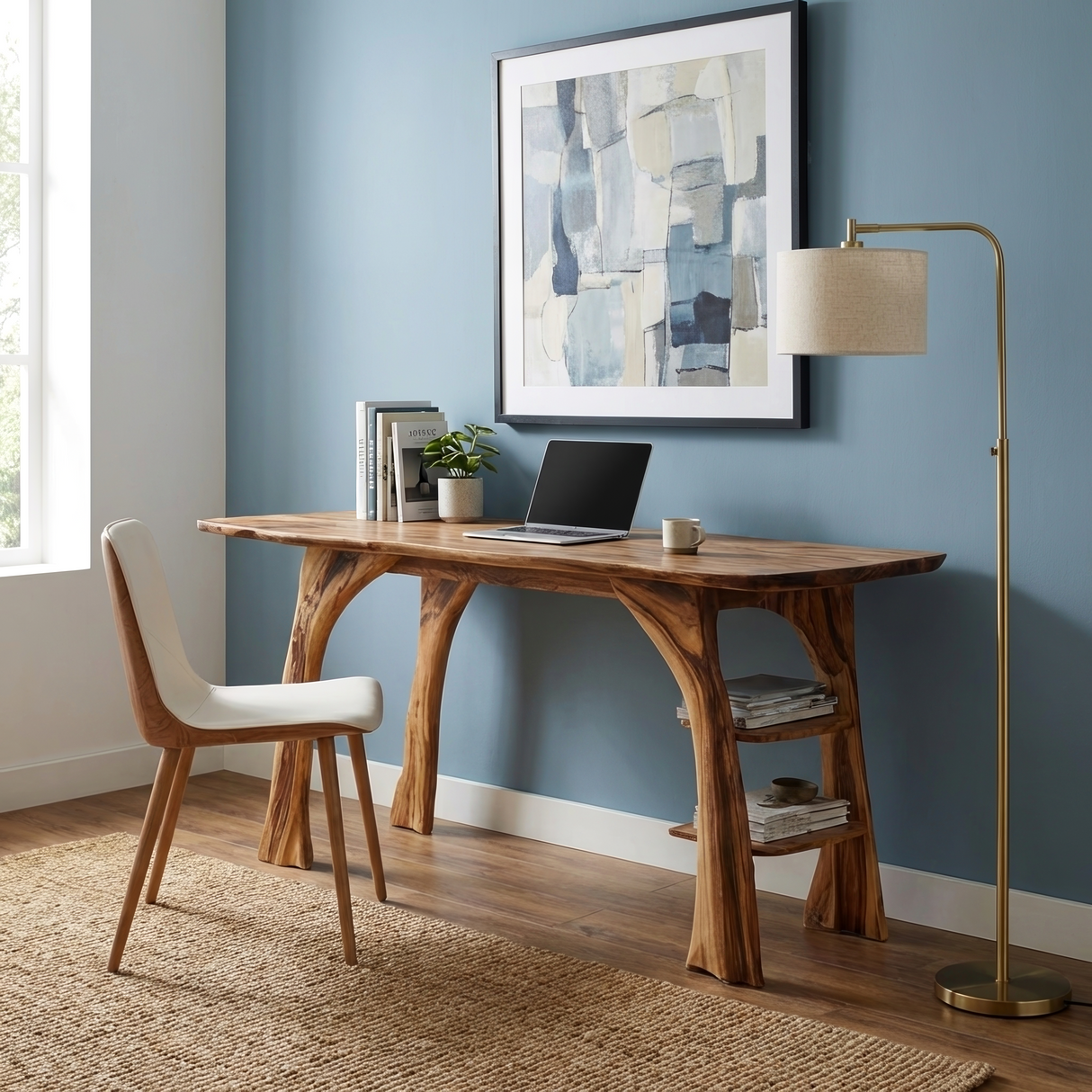 Farmhouse Solid Wood Desk For Bedroom Or Creative Workspace