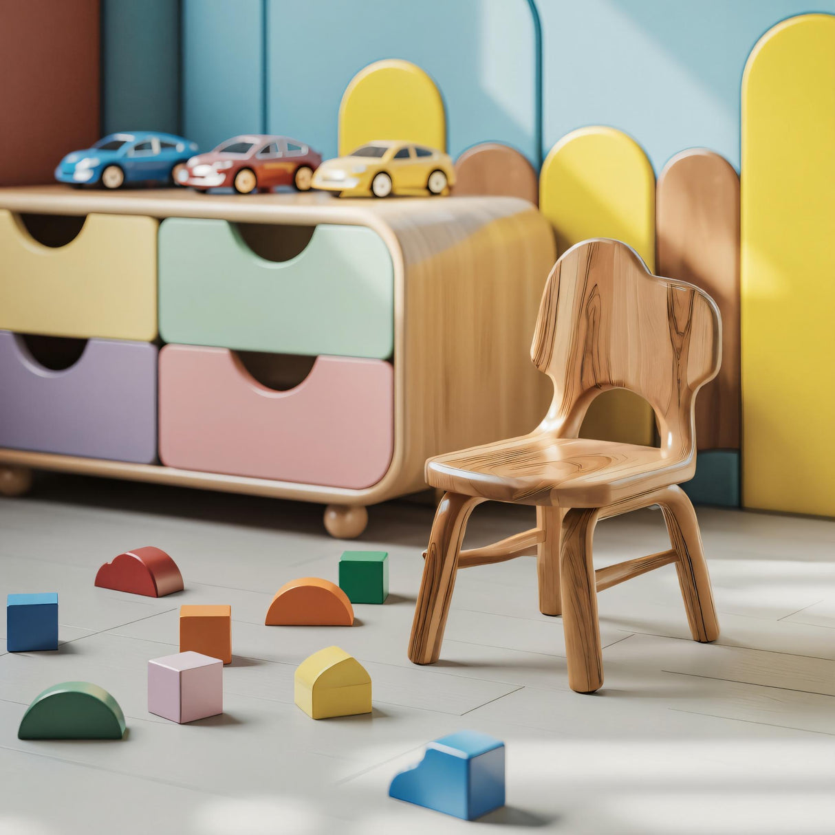 Montessori Toddler Chair With Cute Backrest For Playroom Nursery And Preschool