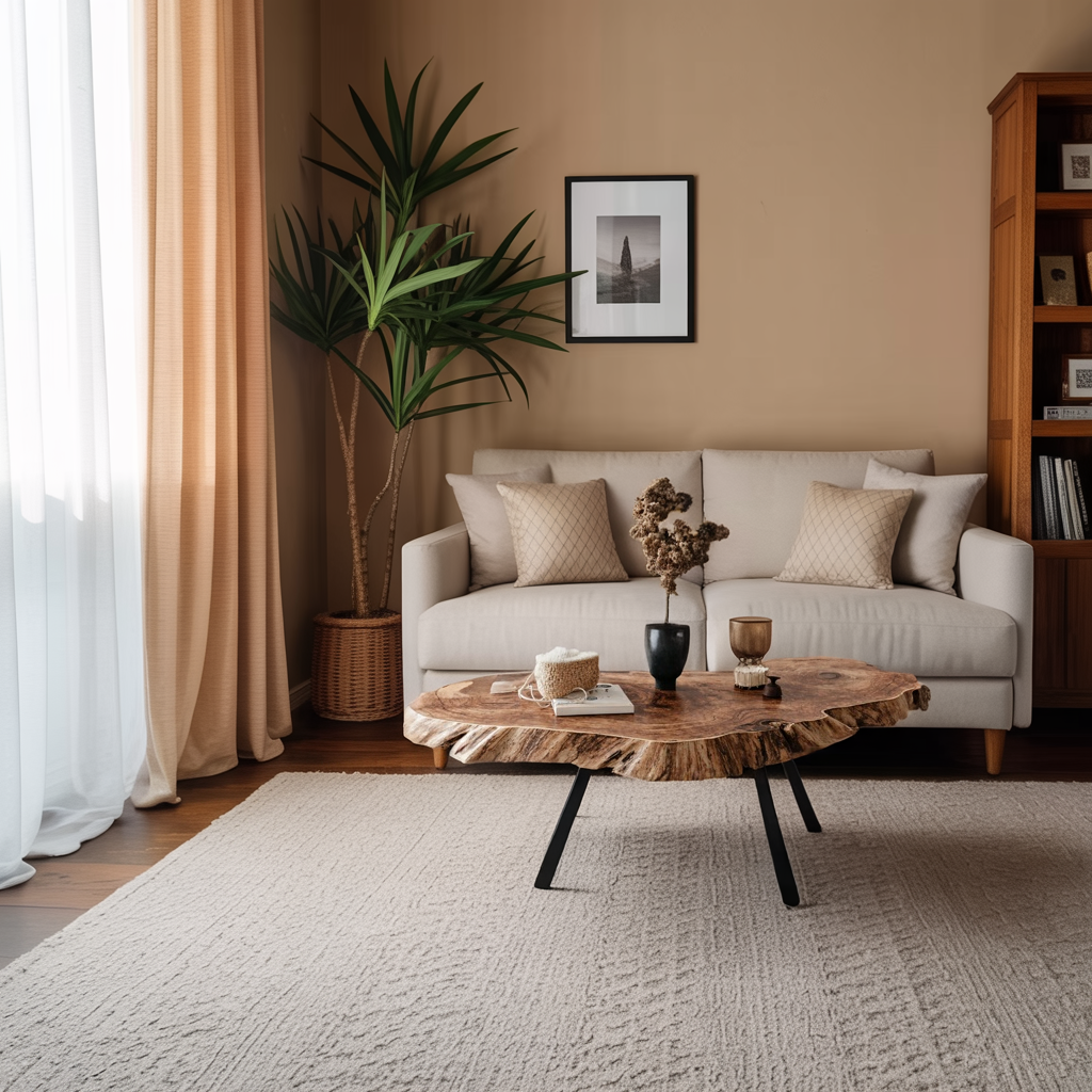 Mid Century Low Table For Minimalist Living Room