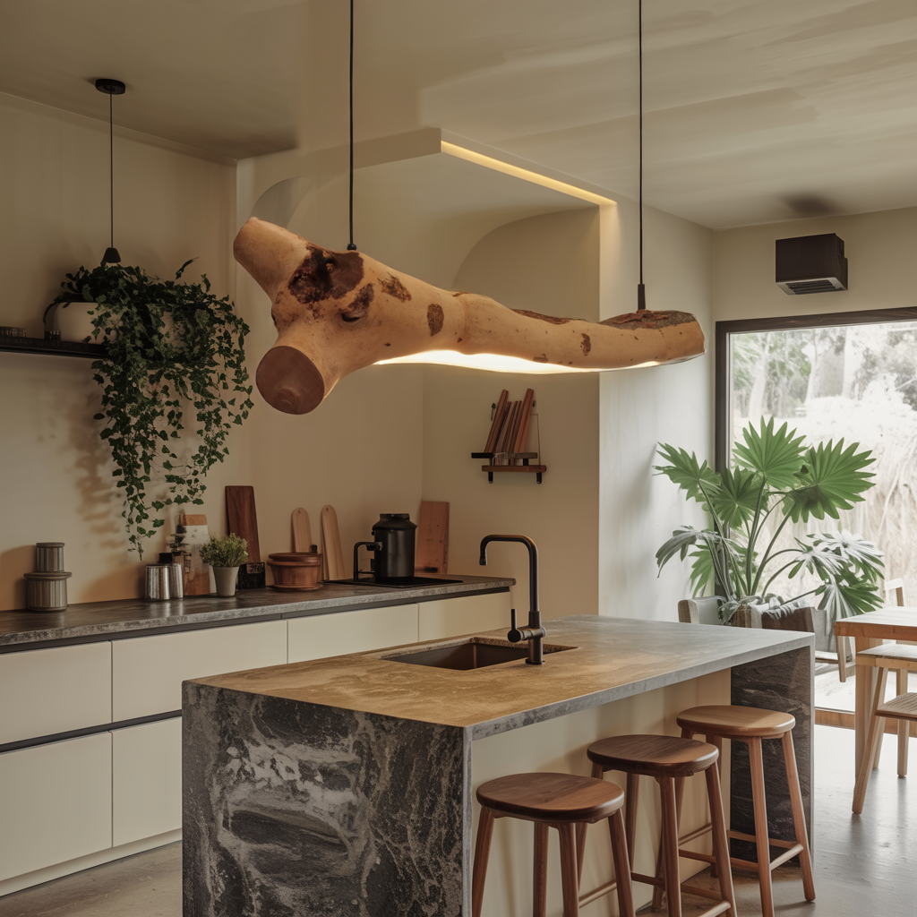 Rustic Hanging Light Fixture Branch Chandelier For Dining Room And Kitchen Island