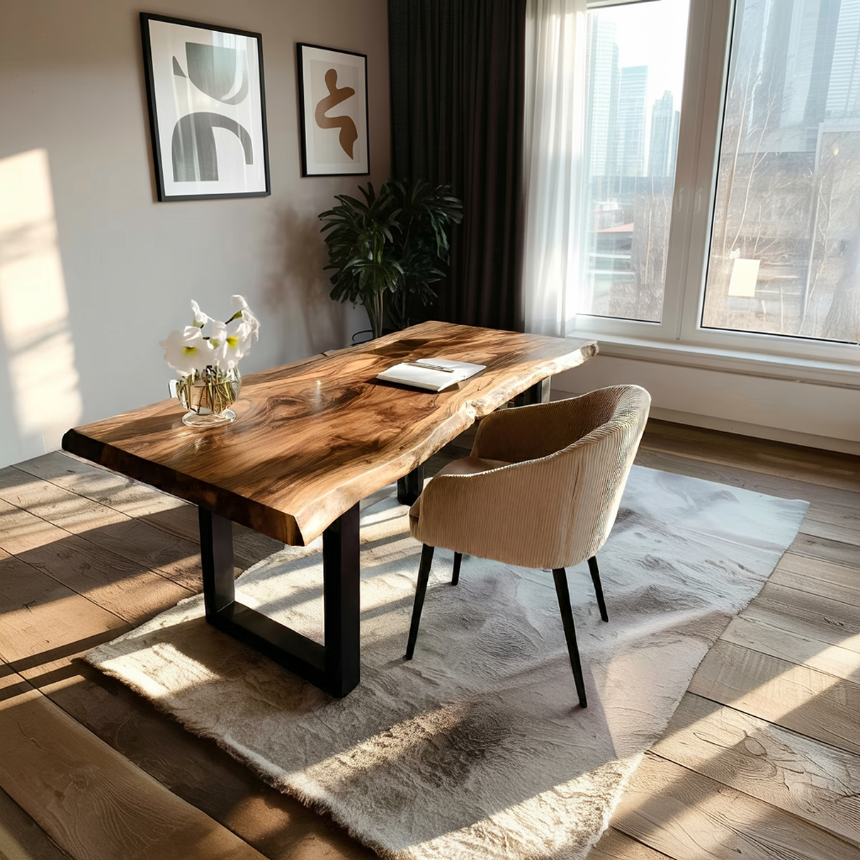 Farmhouse Solid Wood Desk For Classic Decor