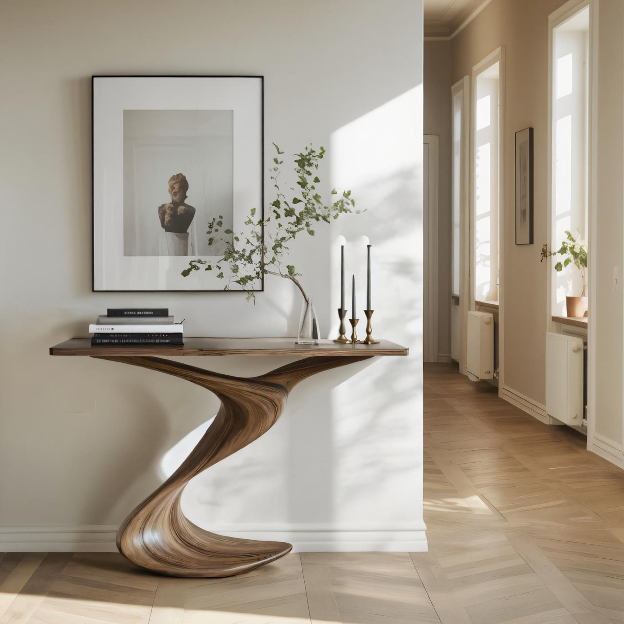 Rustic Console Table Entryway Design