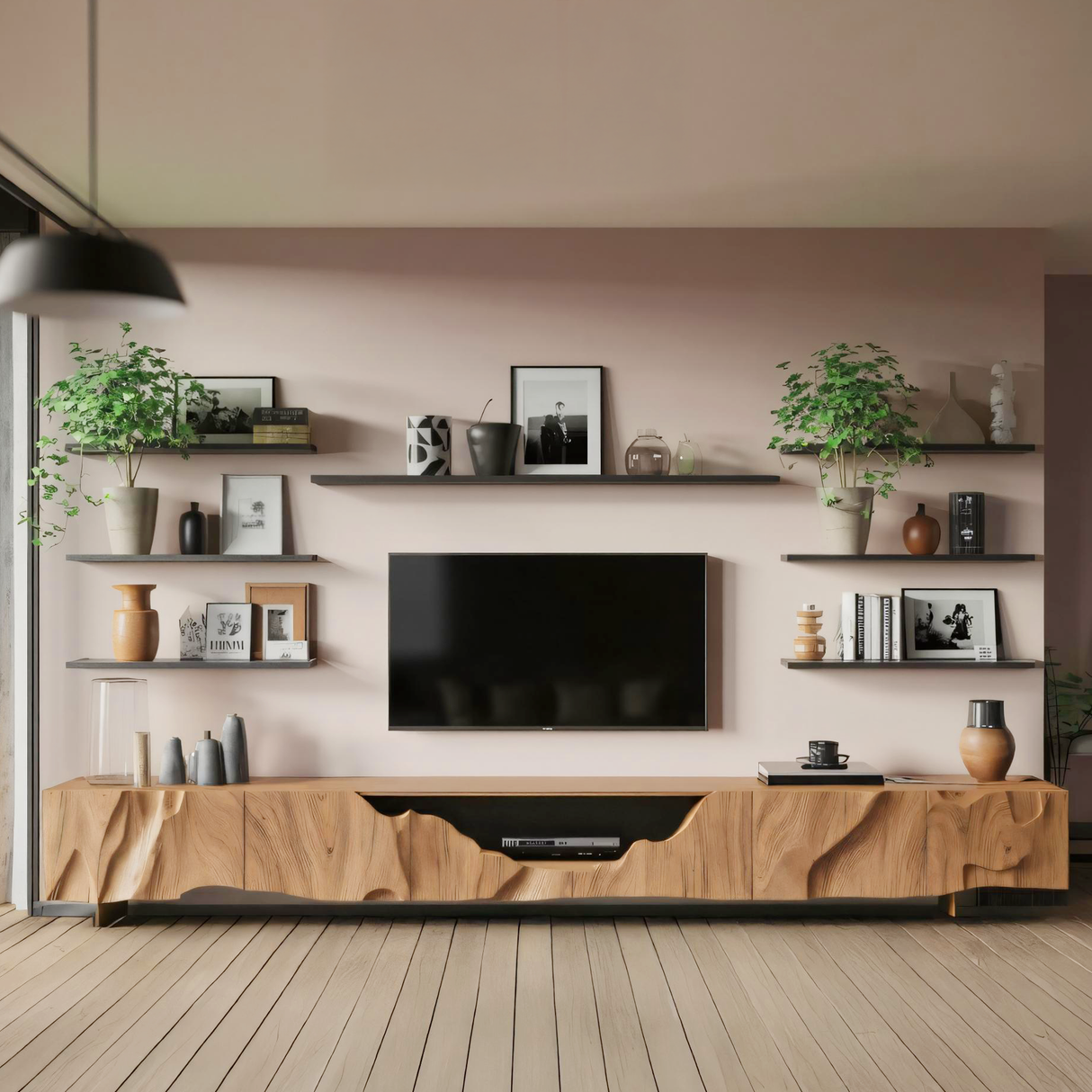 Rustic Handcrafted TV Cabinet For Home Decor