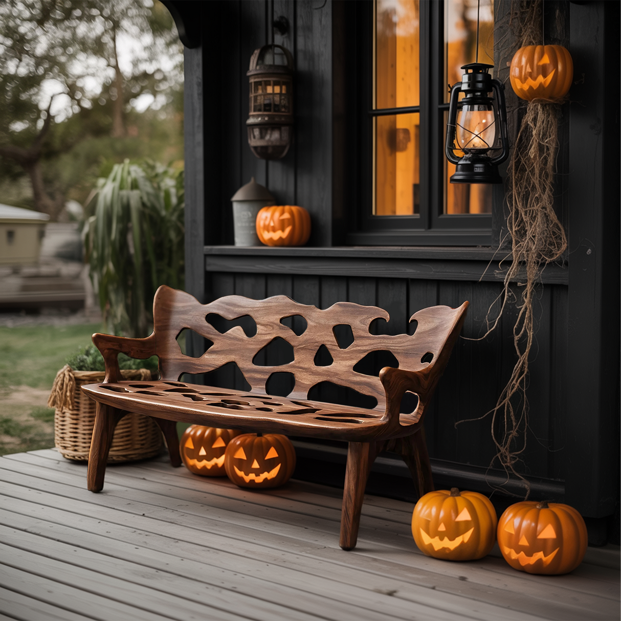Mid Century Wooden Bench For Living Room Furniture Decor