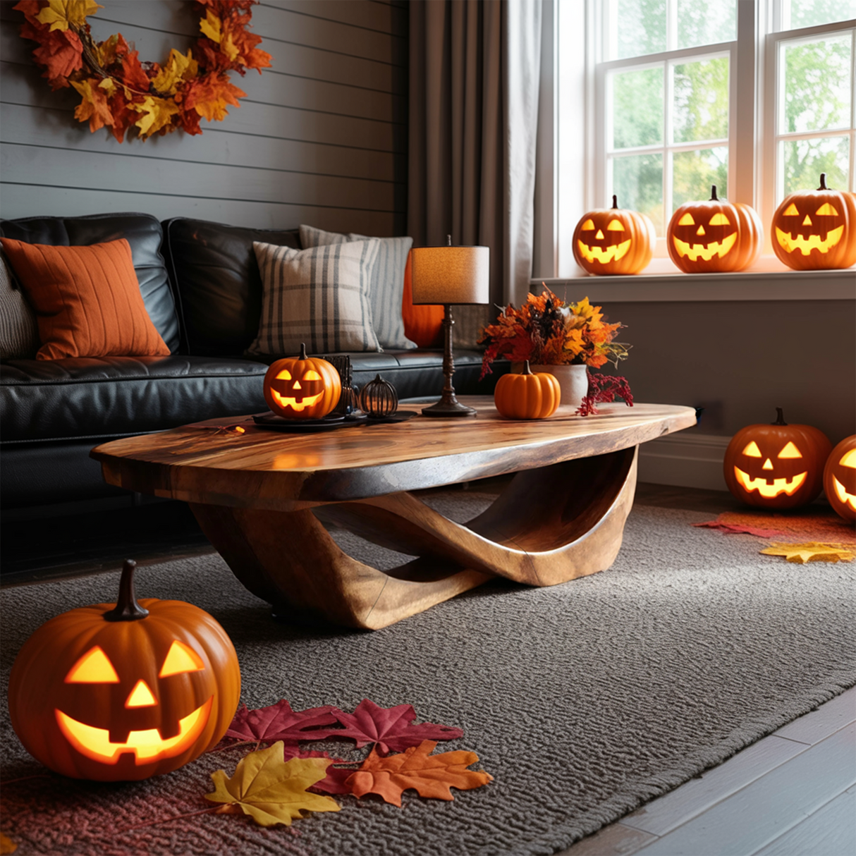 Handcrafted Solid Wood Coffee Table Entryway Design Haunted Look