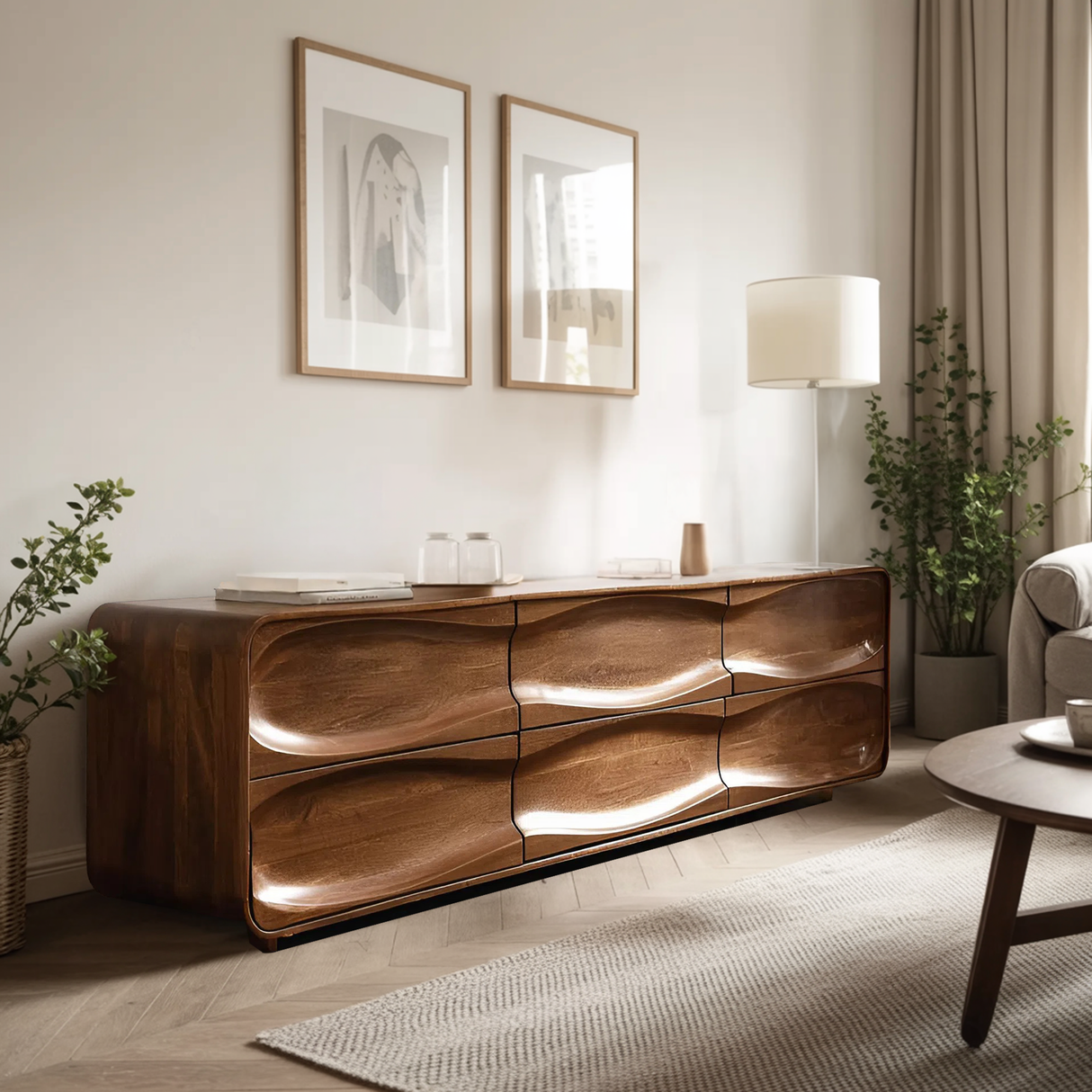 Handcrafted Storage Cabinet For Living Room