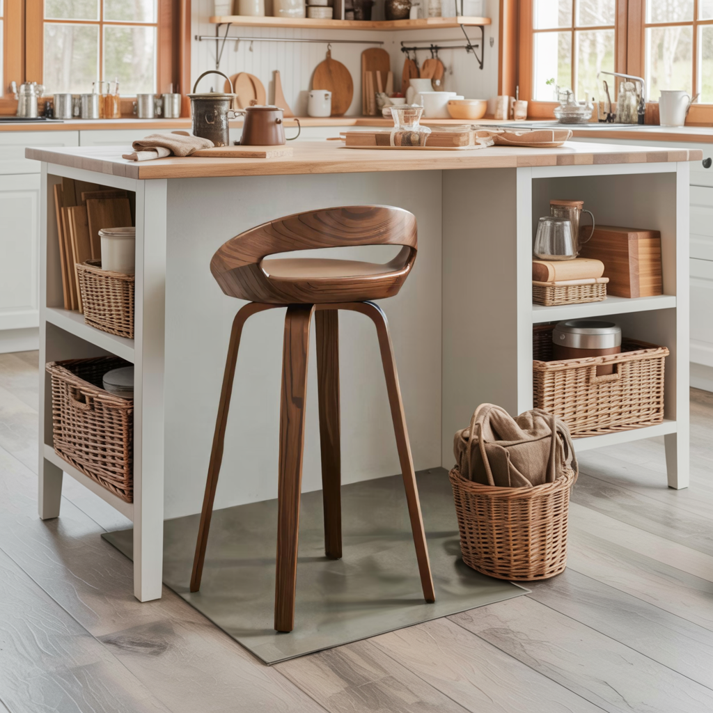 Modern Curved Bar Stools For Kitchen Island Counter Dining