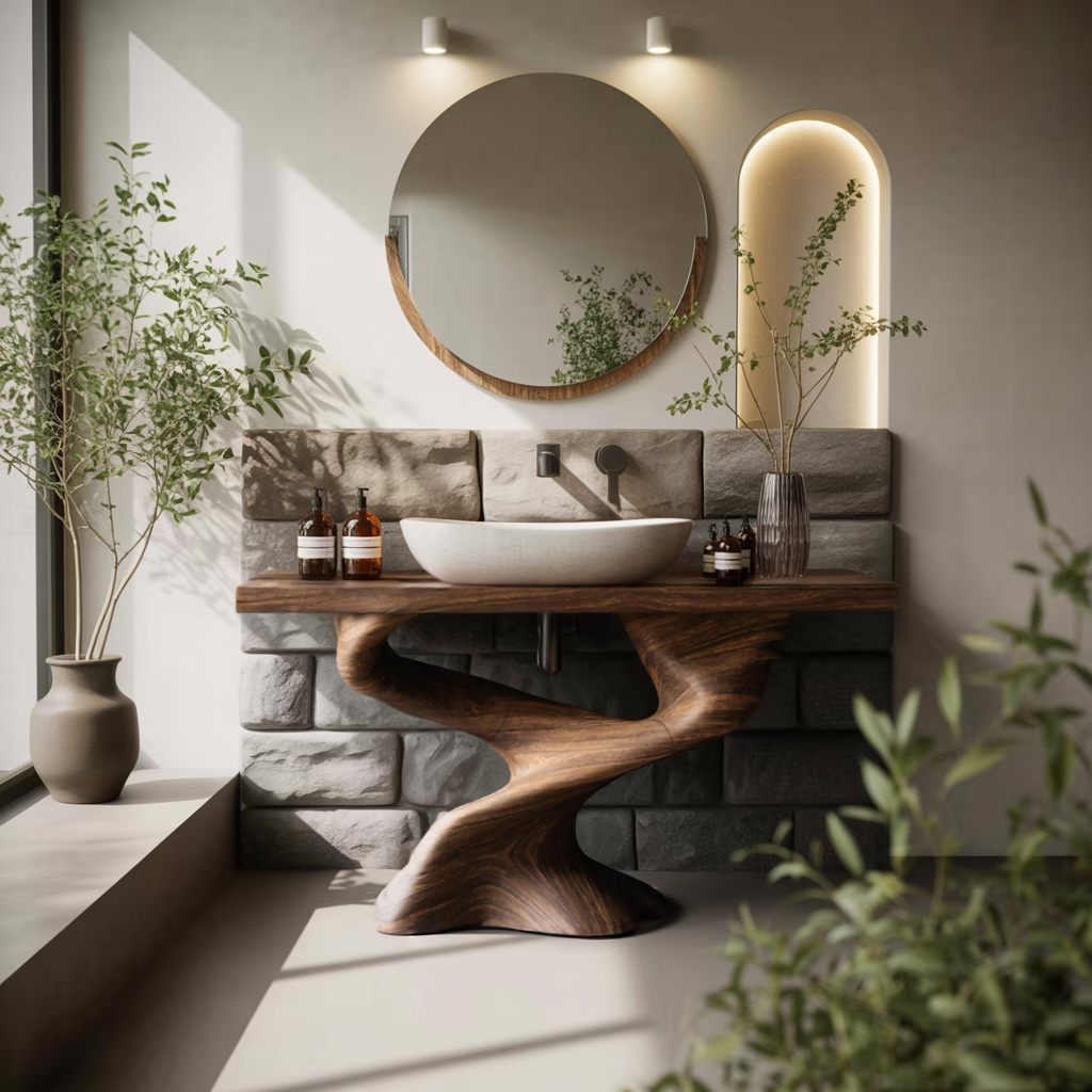 Handcrafted Solid Vanity For Unique Bathroom Design