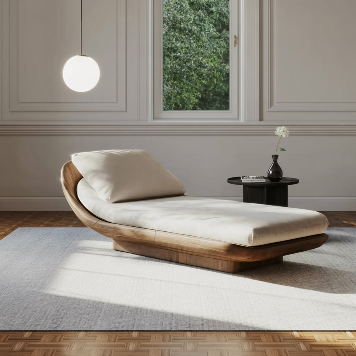 Farmhouse Solid Wood Garden Daybed For Rustic Bedroom Design