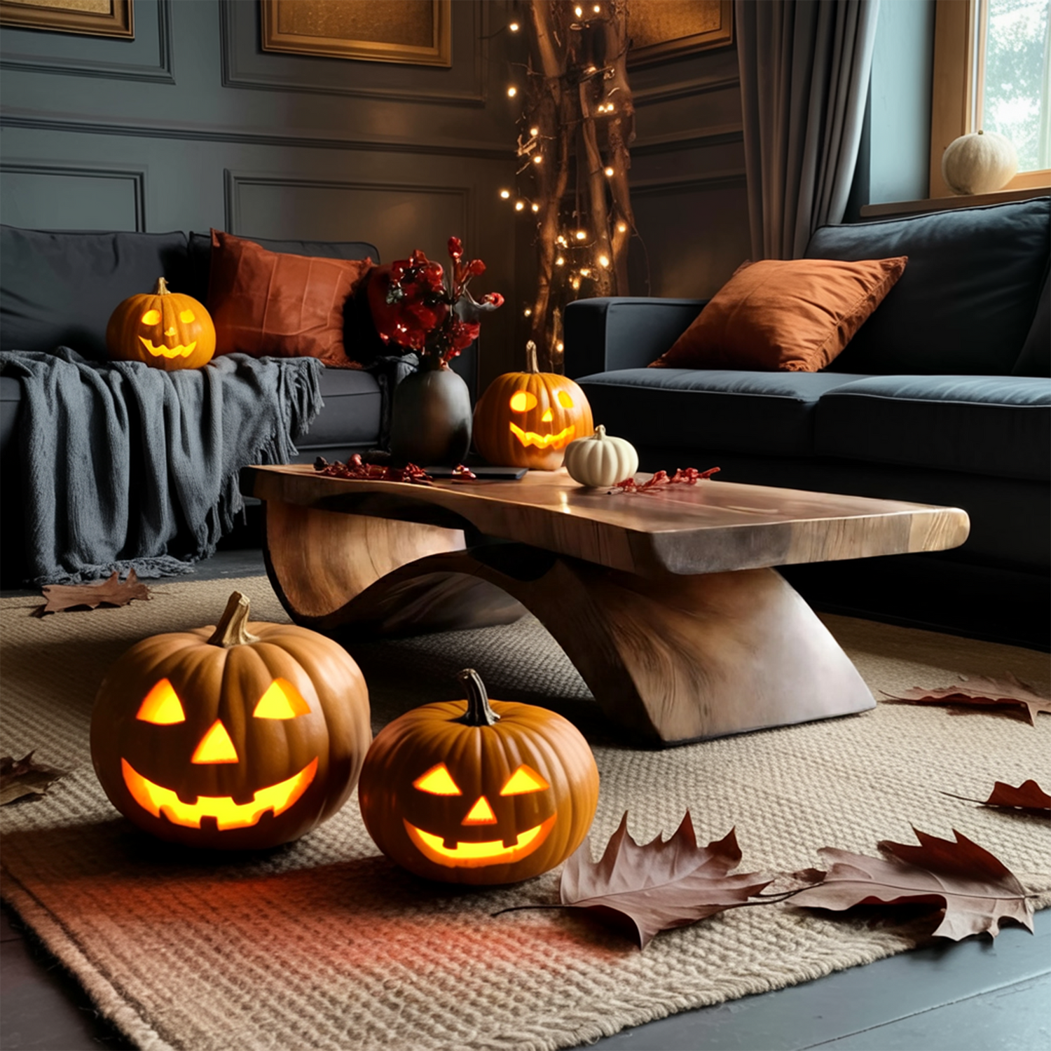 Mid Century Wooden Live Edge Coffee Table Livingroom Decor Autumn Vibes