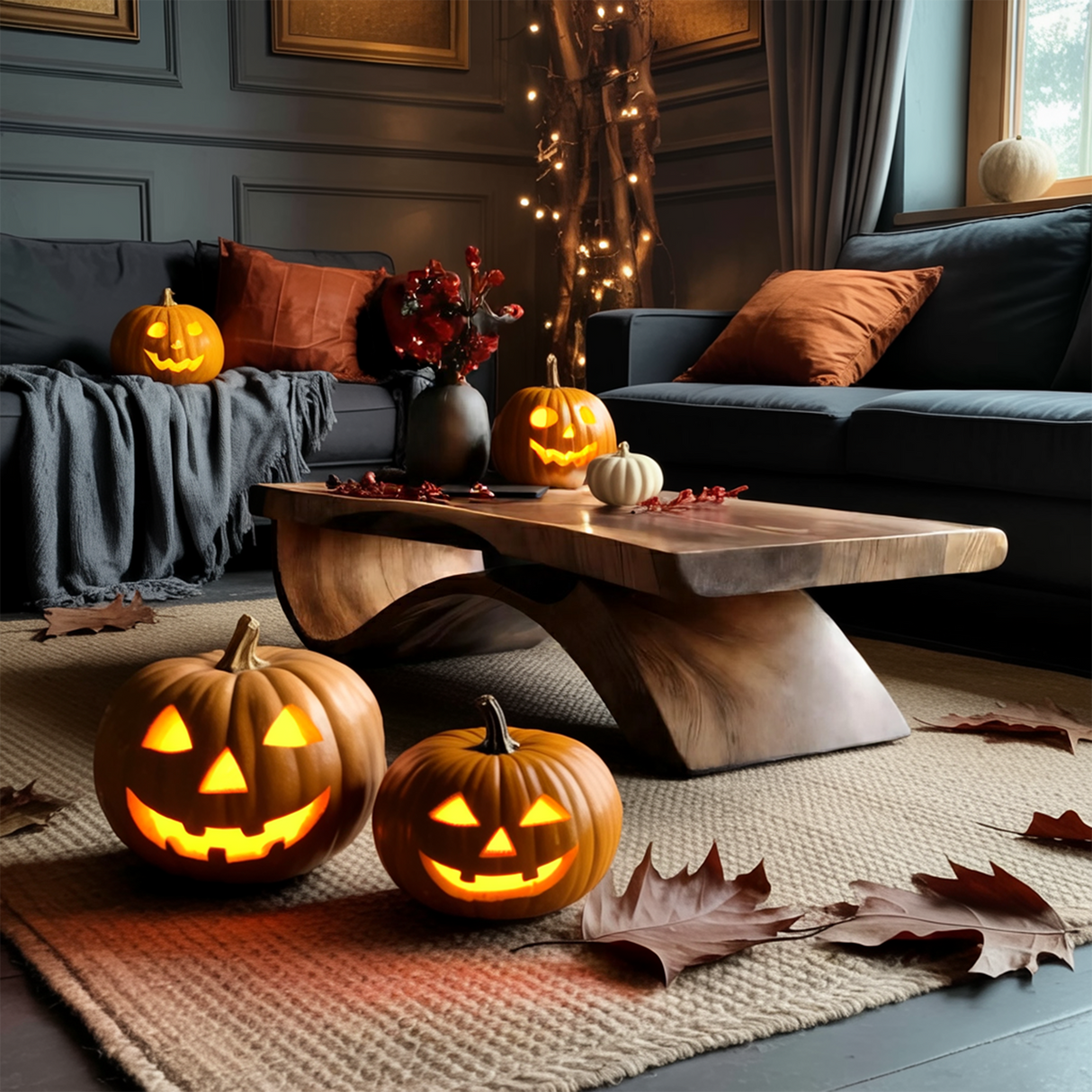 Mid Century Wooden Live Edge Coffee Table Livingroom Decor Autumn Vibes