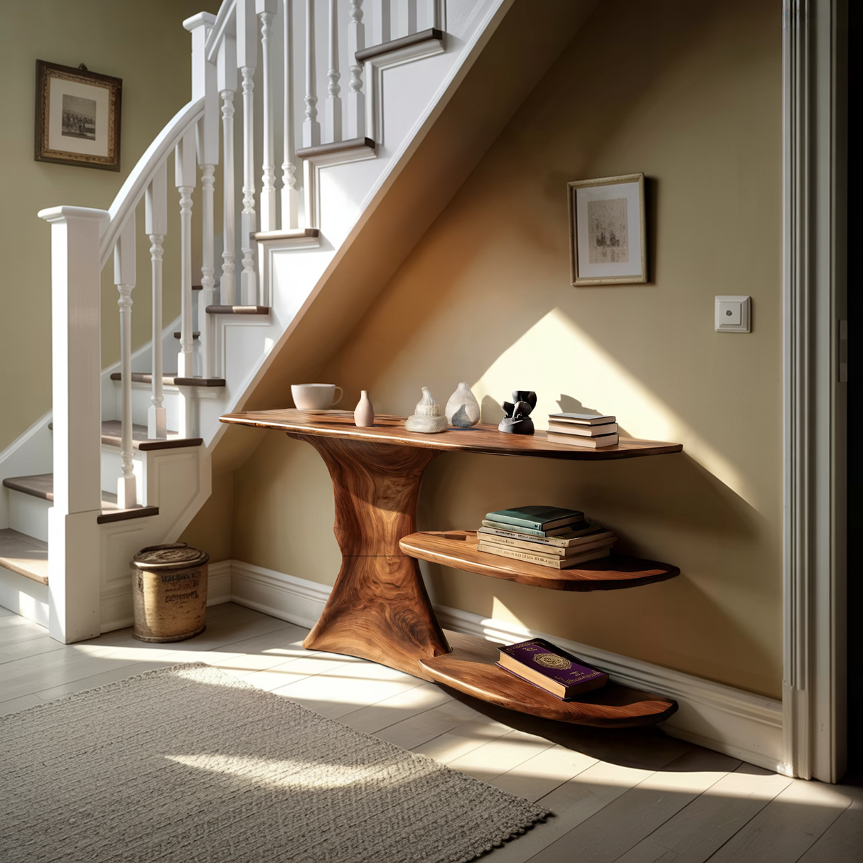 Modern Solid Wood Entryway Table For Home Organization