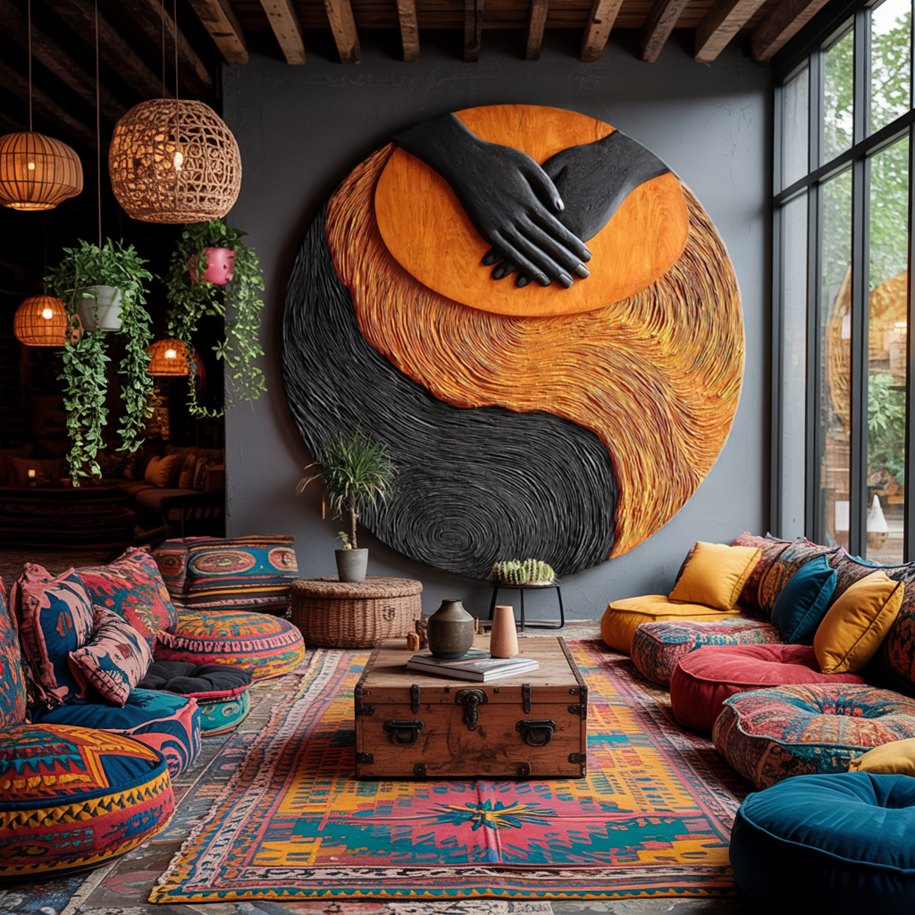 Modern Solid Wood 3D Sculpture Wall Decor For Entryway Design