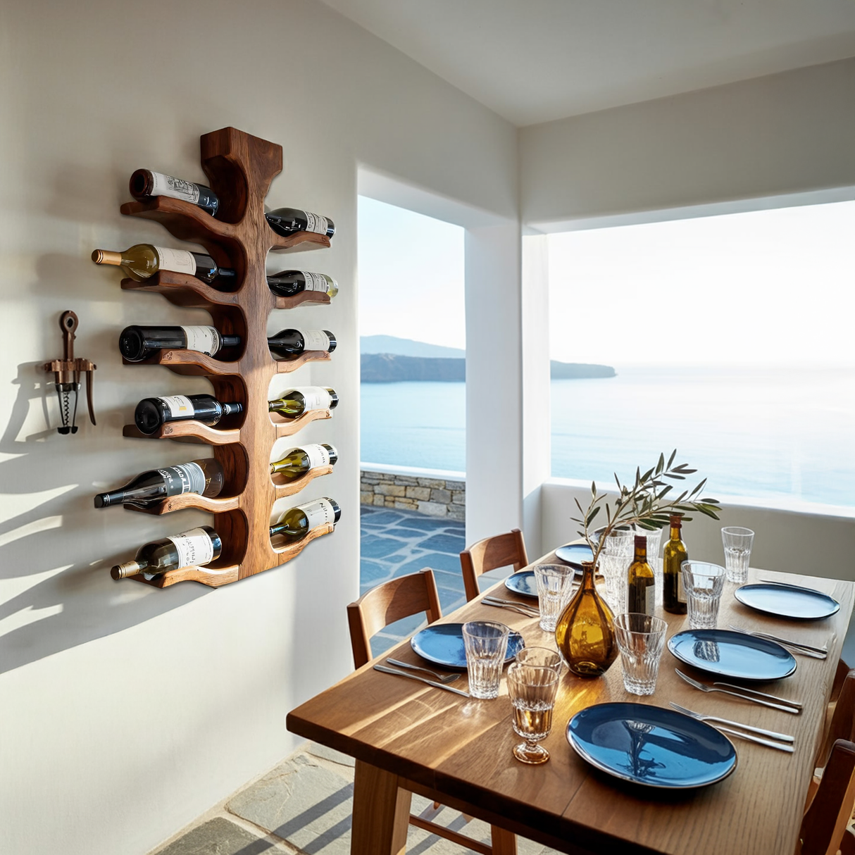 Modern Wall Mounted Wine Rack For Bar Storage Decor