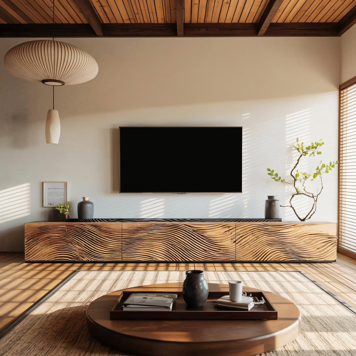 Handcrafted TV Console For Living Room Decor