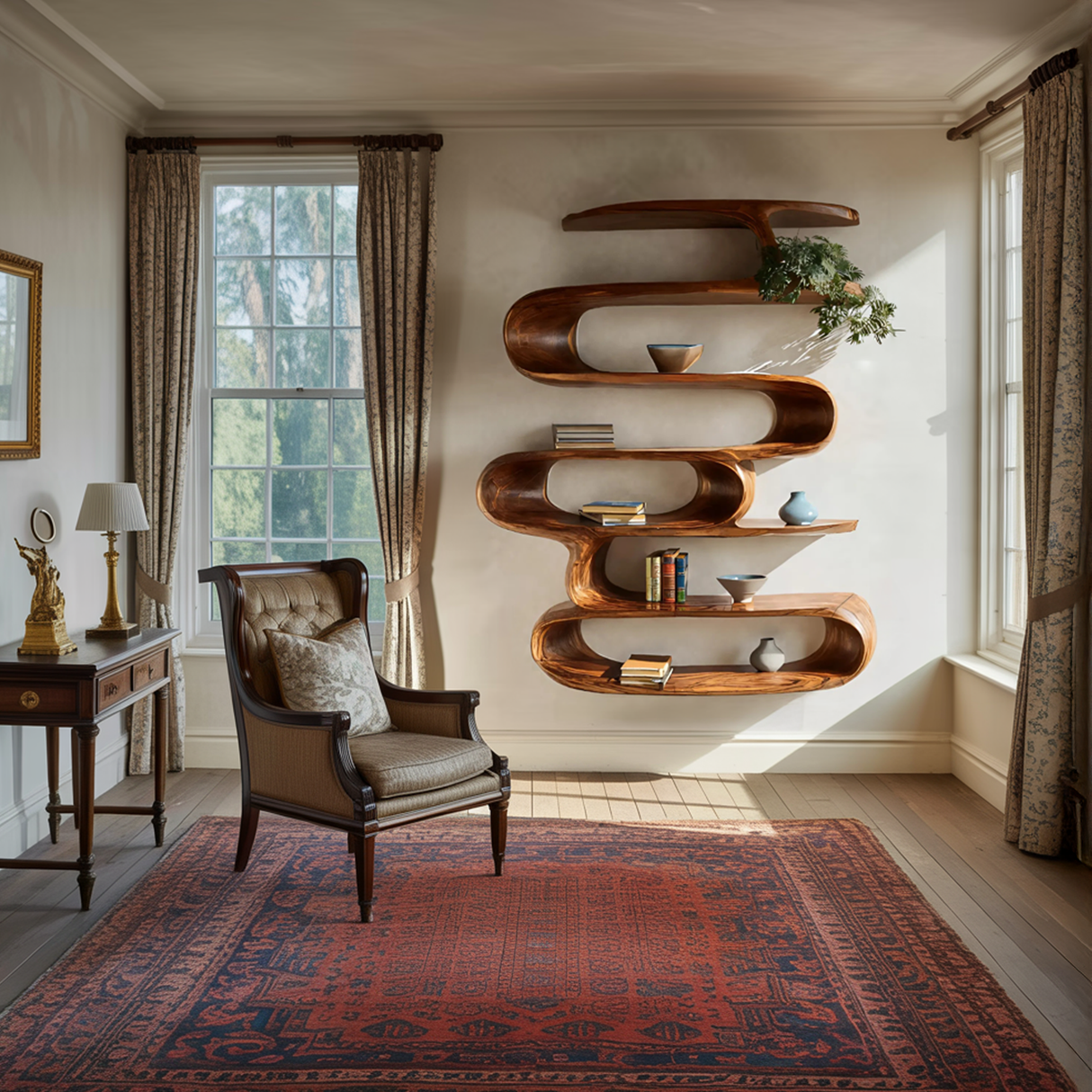 Elegant Wall-Mounted Shelf For Modern Home Decor