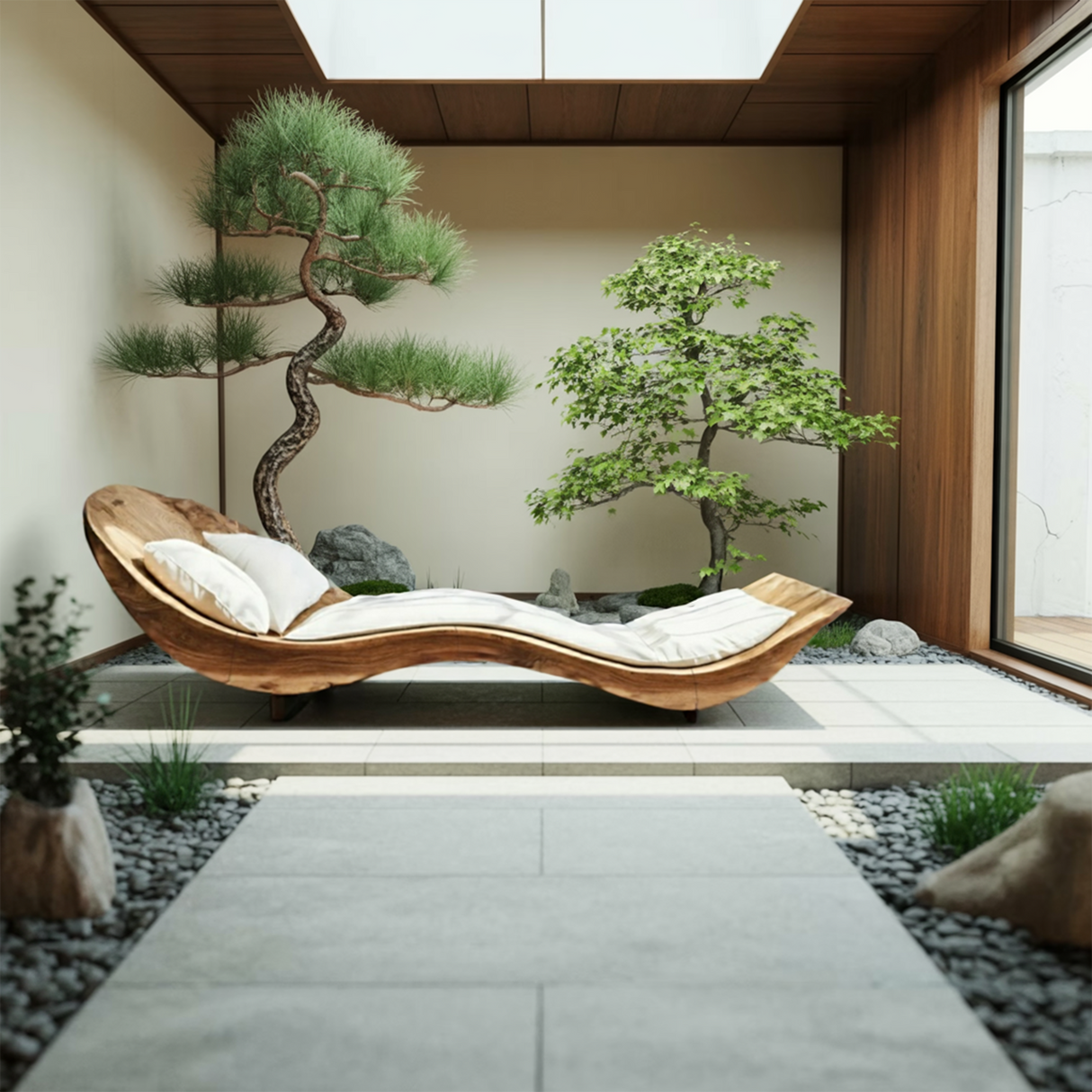 Mid Century Wooden Daybed For Modern Bedroom Furniture Decor