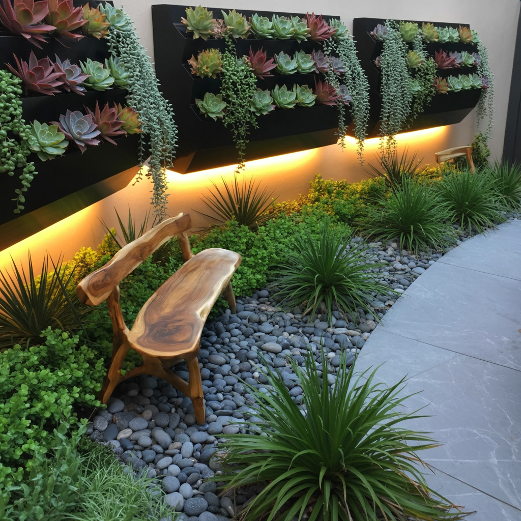 Rustic Live Edge Bench With Backrest For Garden Patio And Balcony