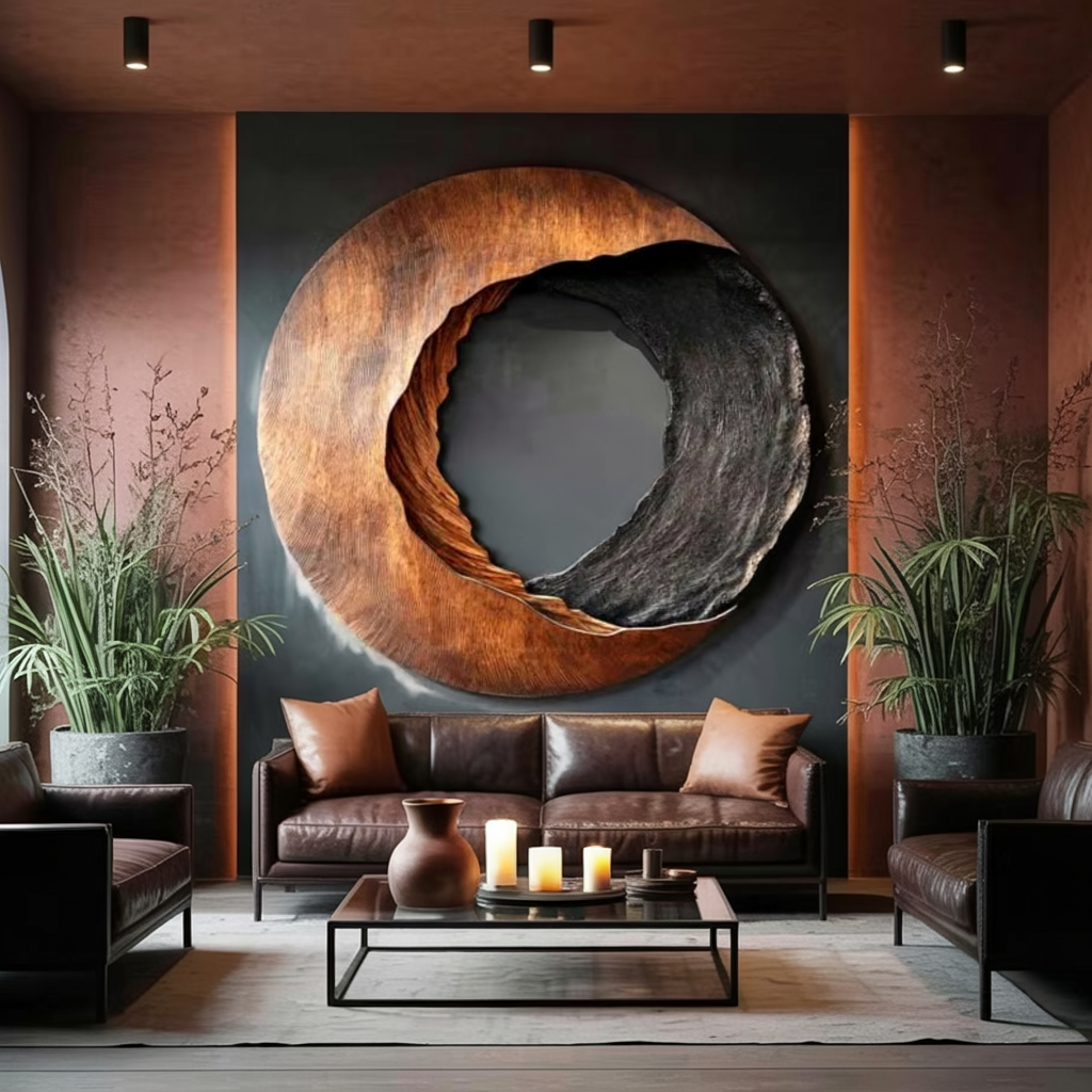 Handcrafted Solid Wood 3D Sculpture Wall Art For Home Living Room