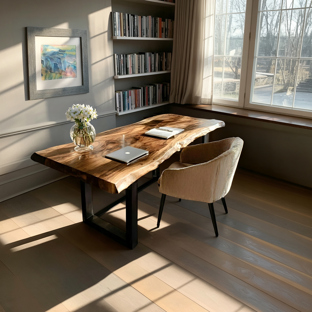Farmhouse Solid Wood Desk For Classic Decor