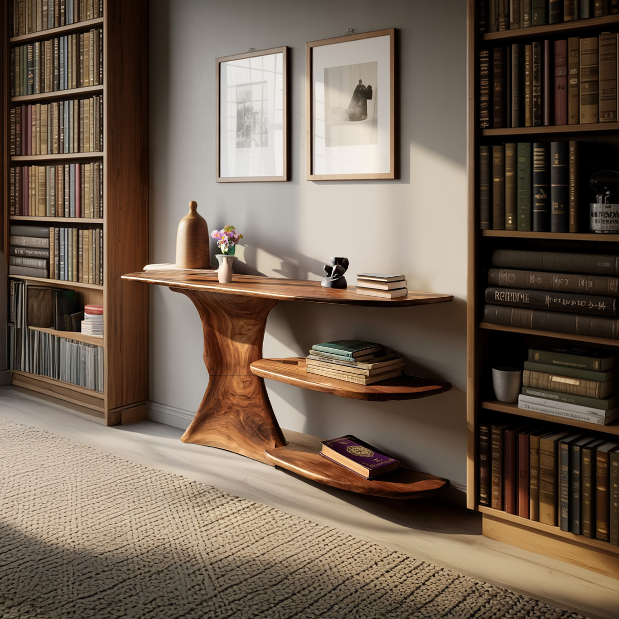 Modern Solid Wood Entryway Table For Home Organization