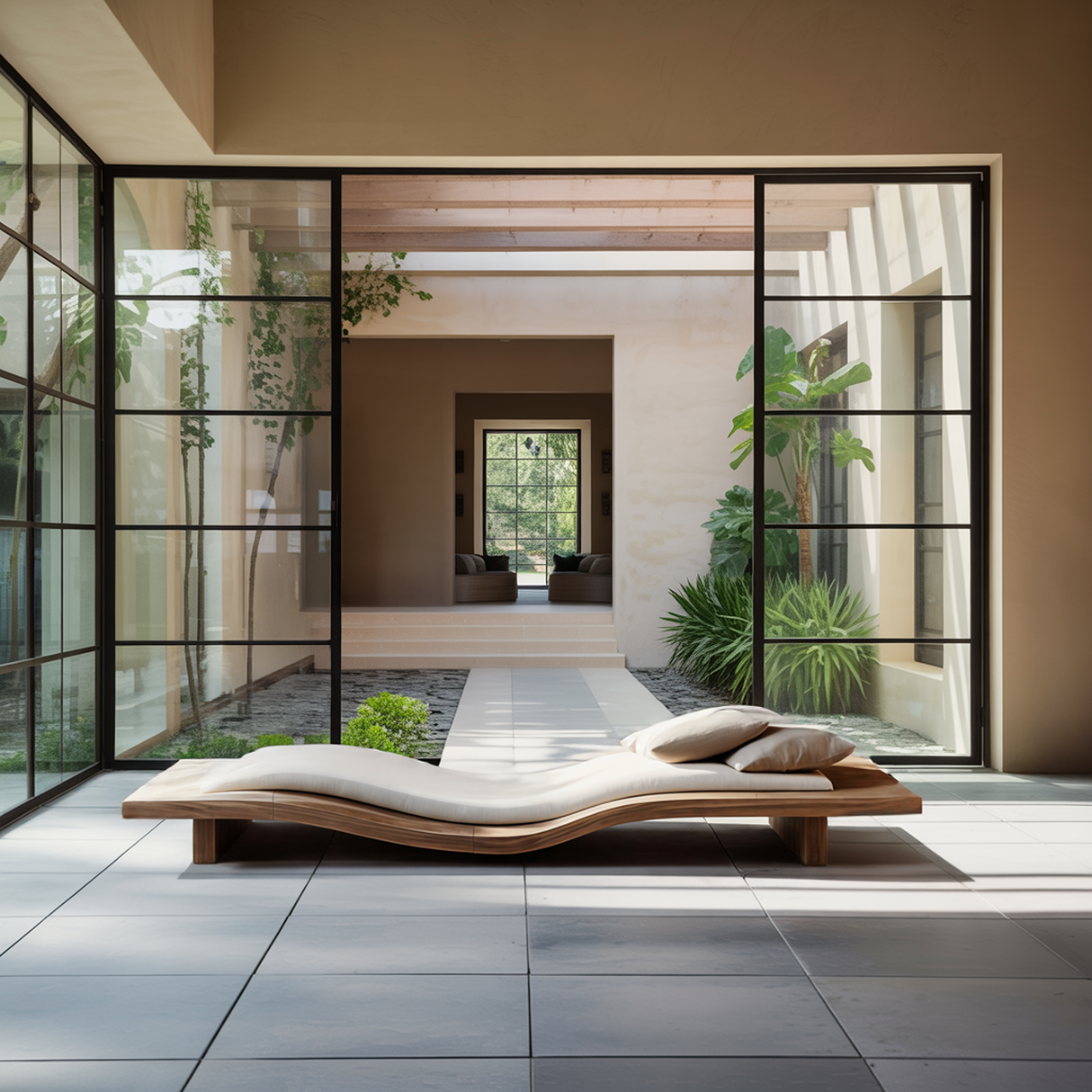 Rustic Farmhouse Wooden Daybed For Entryway Furniture Decoration