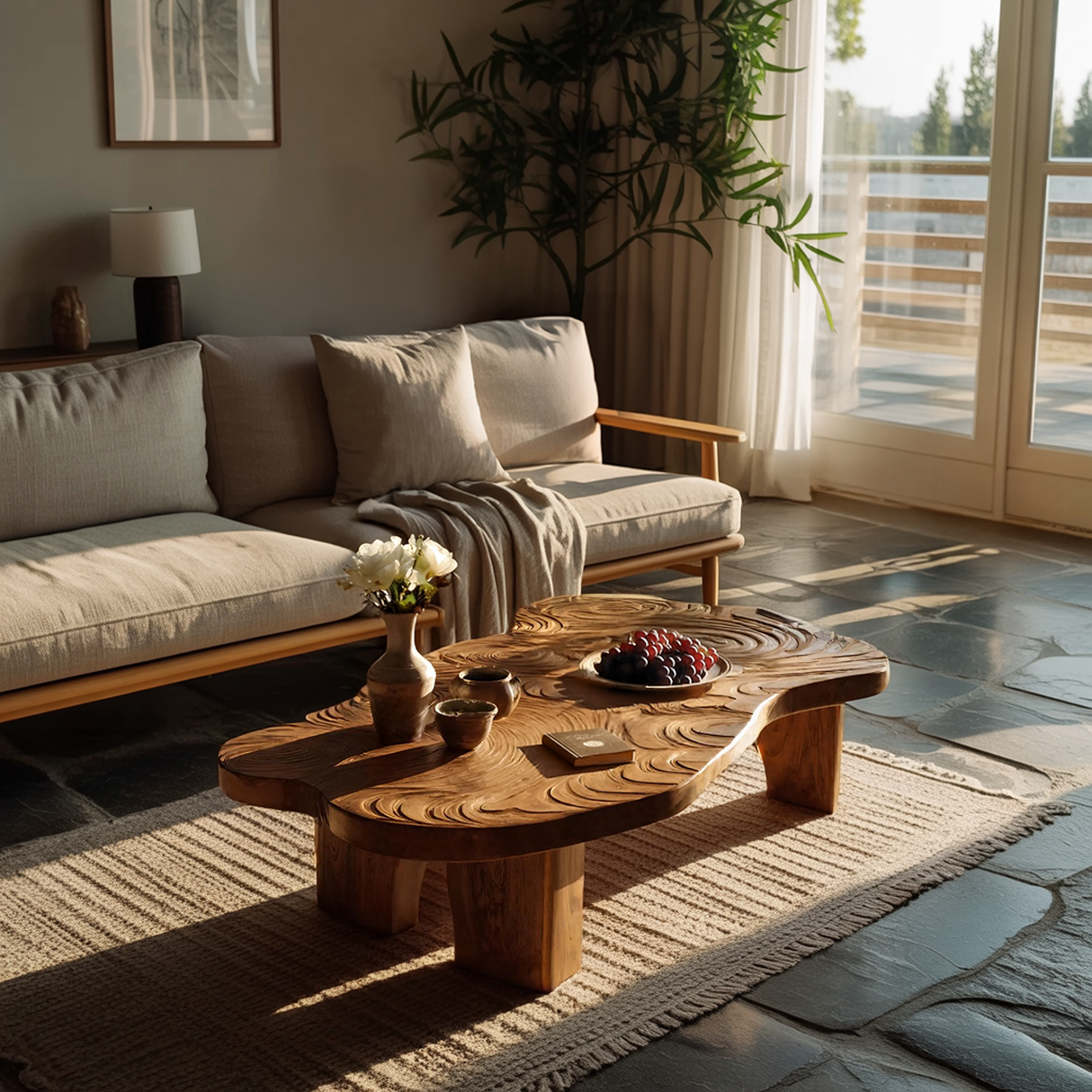 Handcrafted Abstract Coffee Table For Entryway Design