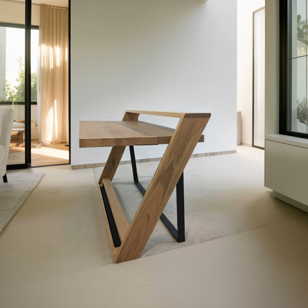 Unique Angular Desk With Z Frame For Home Or Office