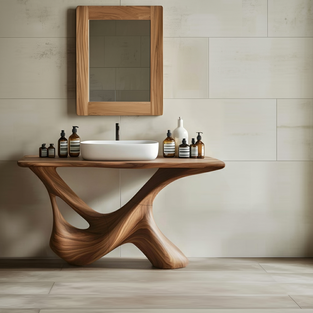 Rustic Bathroom Vanity For Natural Furniture Setup