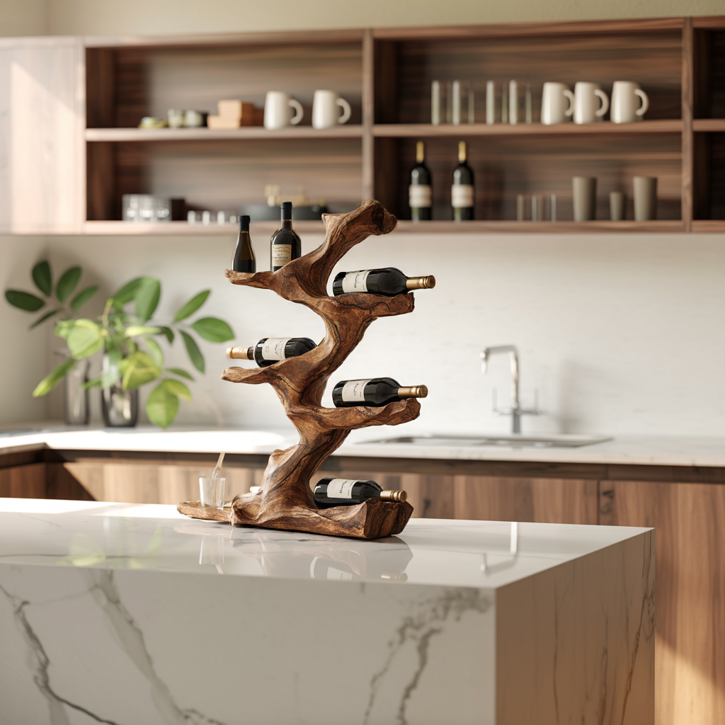 Rustic Wine Holder For Furniture Display Shelf Ideas