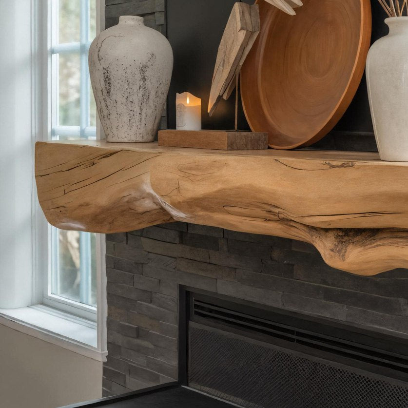 Natural Mantel Shelf For Fireplace Or Entryway
