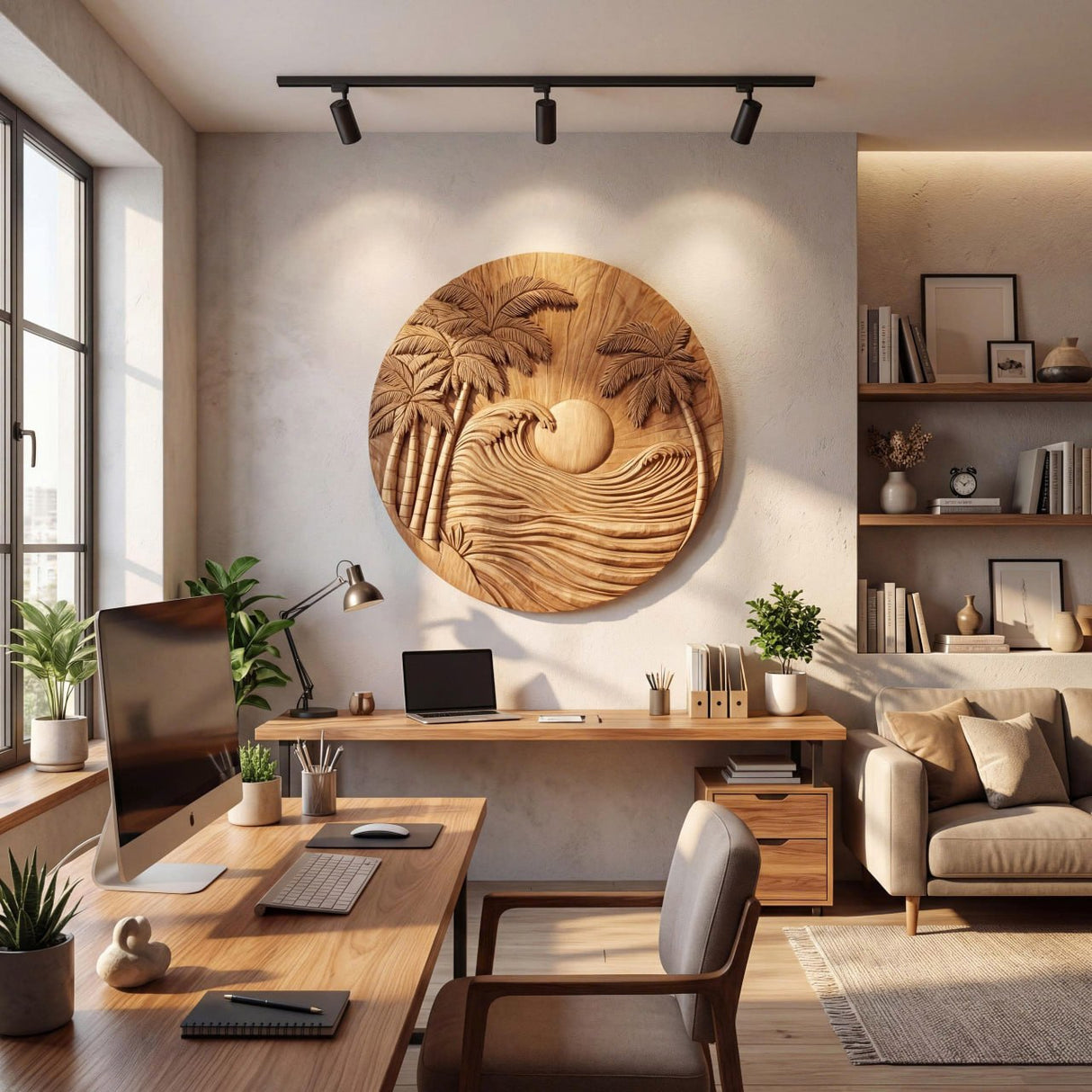 Floral Wooden Wall Sculpture For Elegant Botanical Home Decor